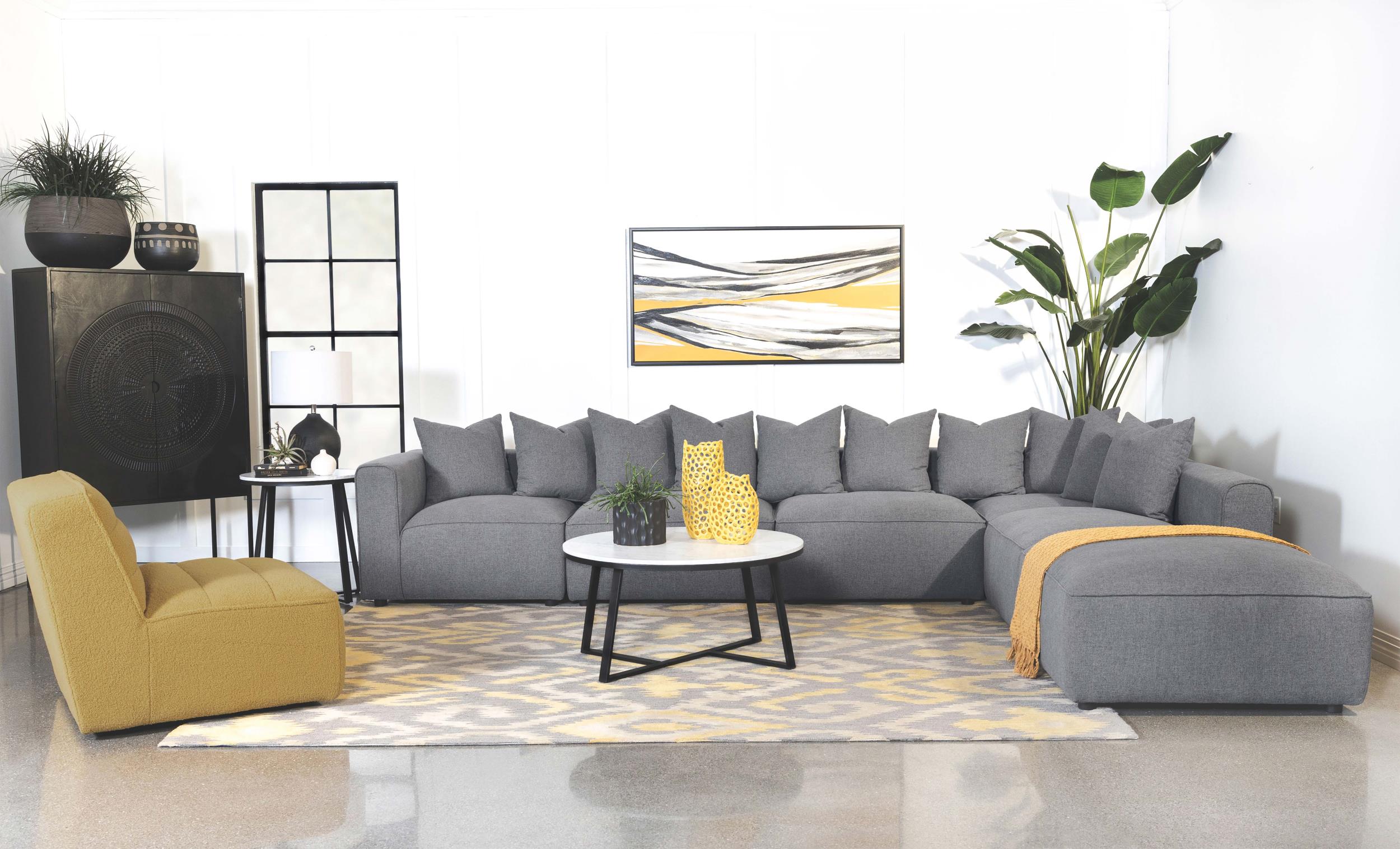 Coaster - 551596 - Jennifer Square Upholstered Ottoman Grey-551596