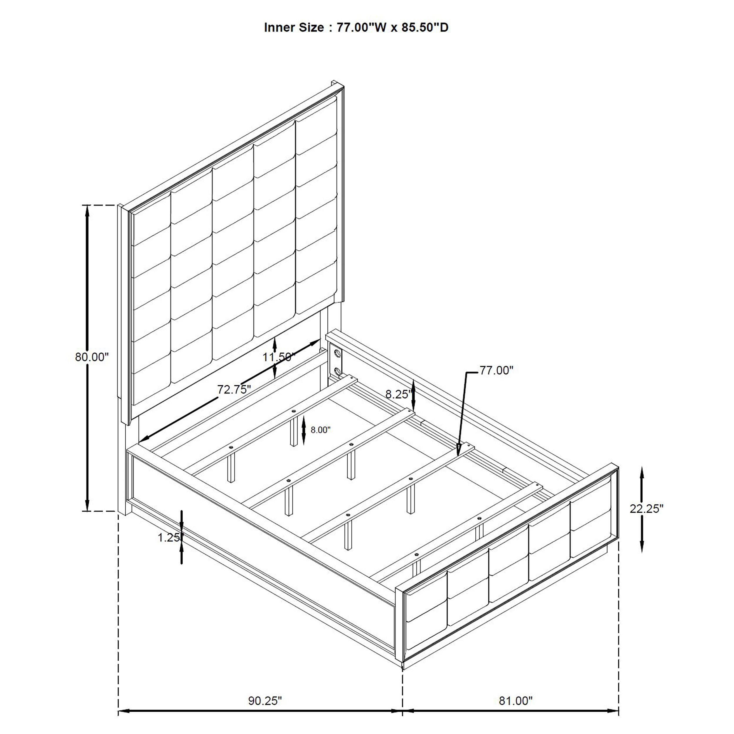 Model: 223271KW | Coaster Durango 80-inch California King Panel Bed Taupe Oak