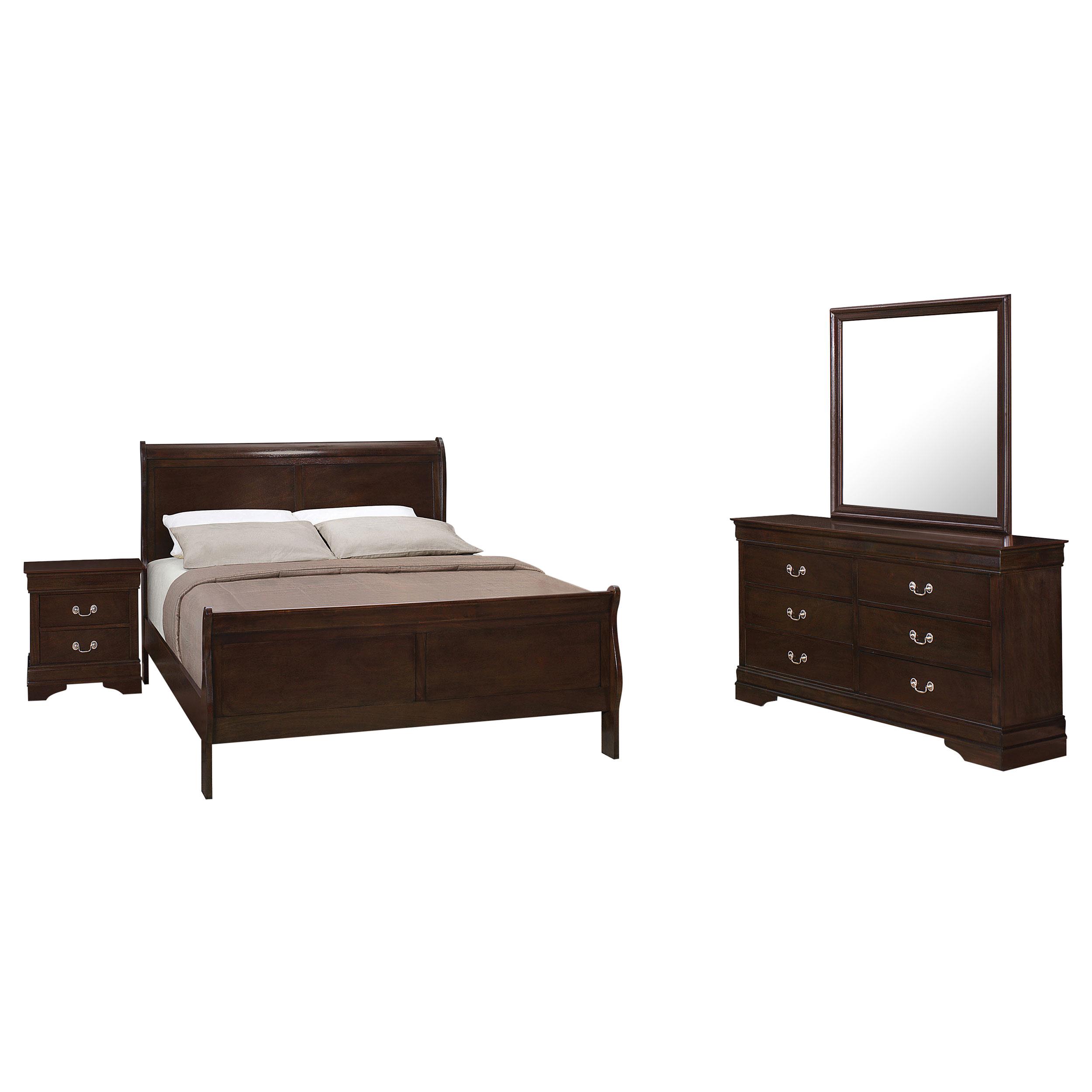 Coaster Louis Philippe 4-piece Full Bedroom Set Cappuccino