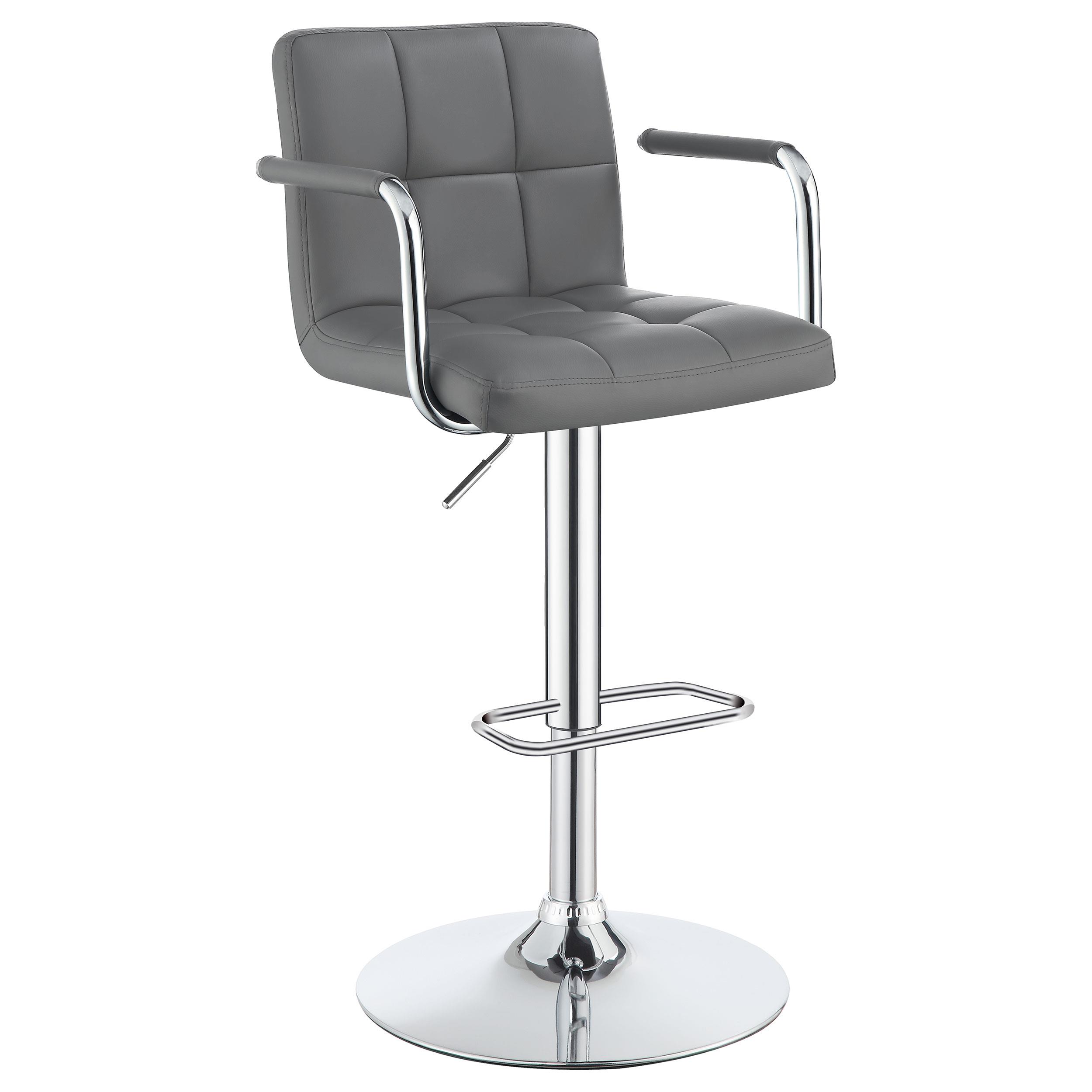 Coaster Palomar Adjustable Height Bar Stool Grey and Chrome