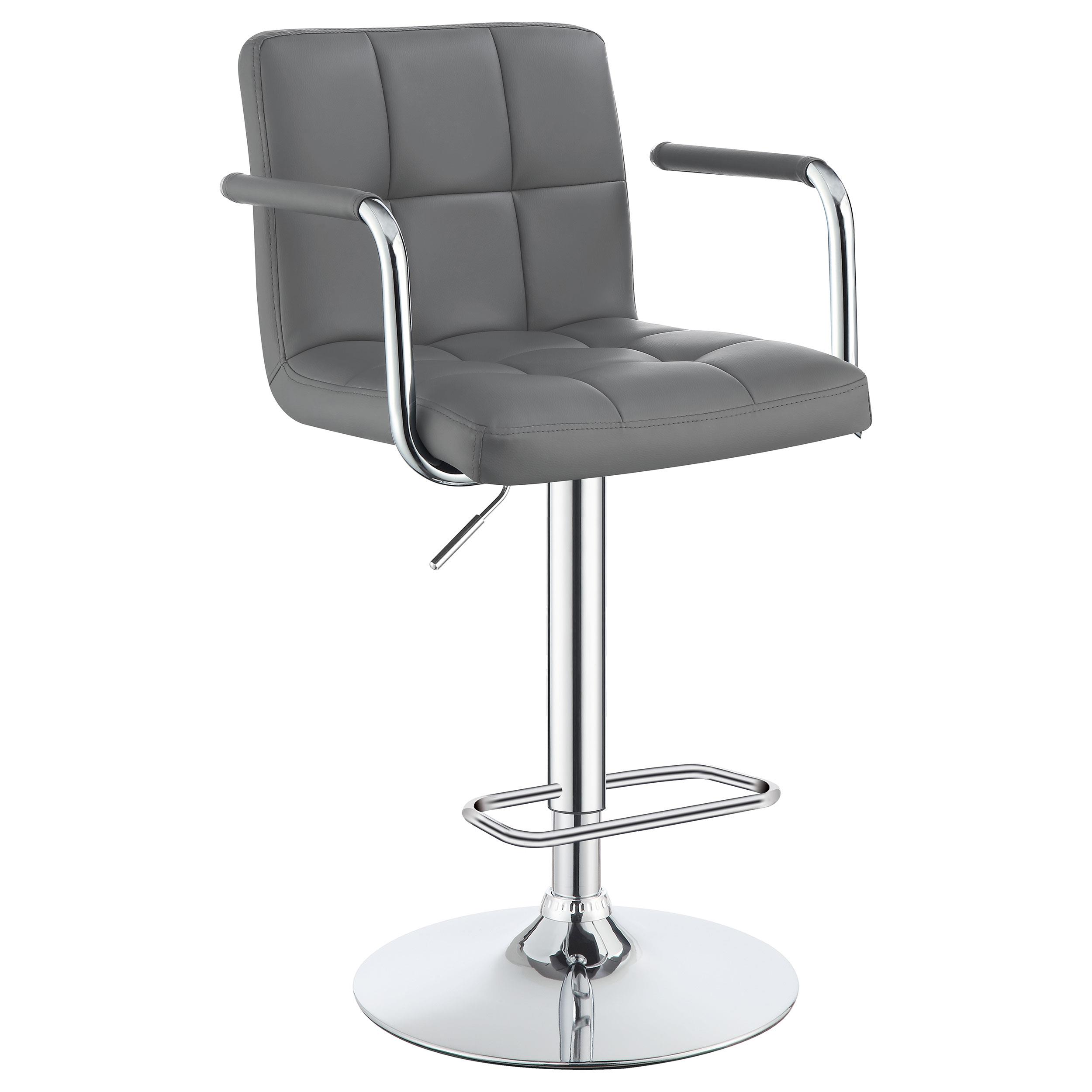 Model: 121096 | Coaster Palomar Adjustable Height Bar Stool Grey and Chrome