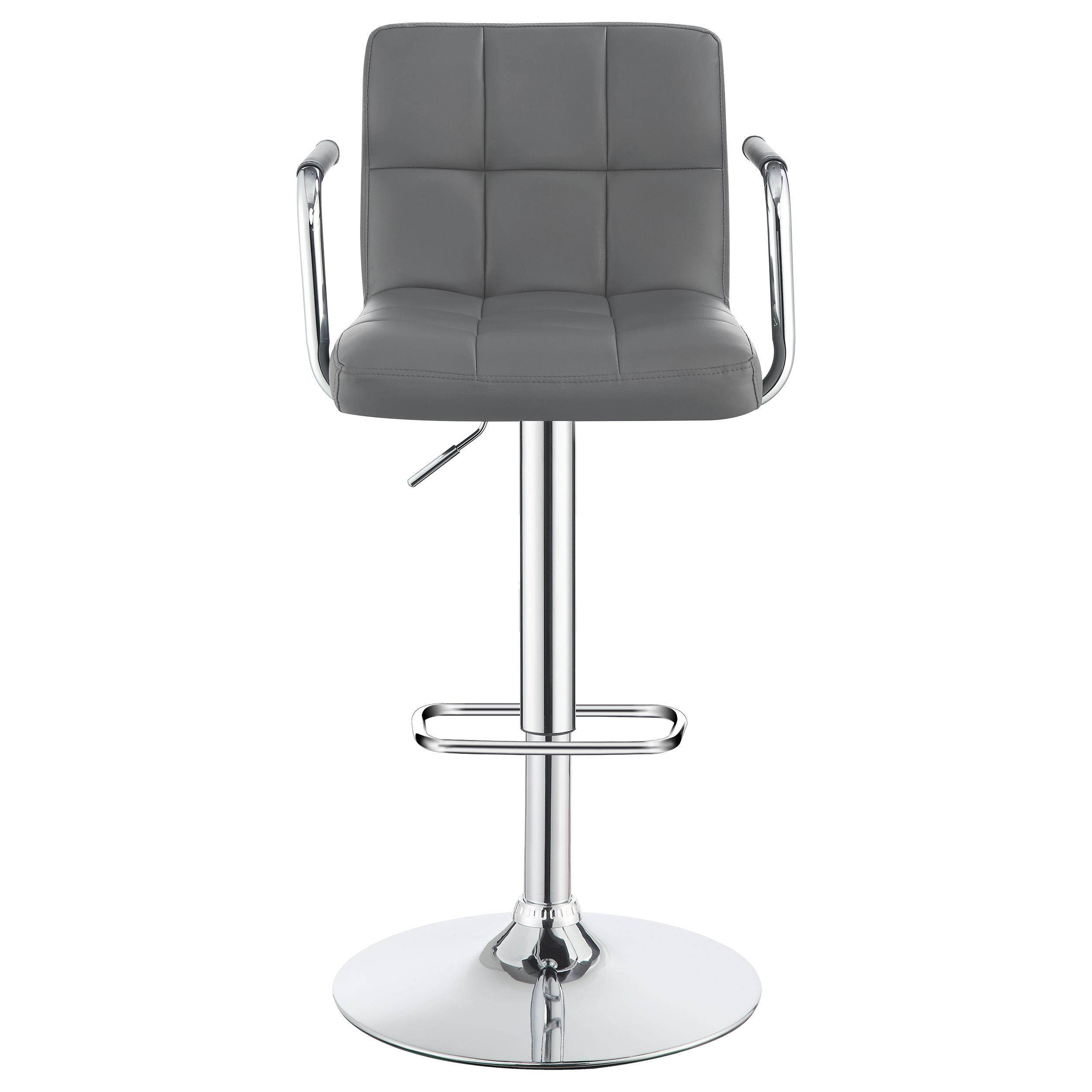 Model: 121096 | Coaster Palomar Adjustable Height Bar Stool Grey and Chrome