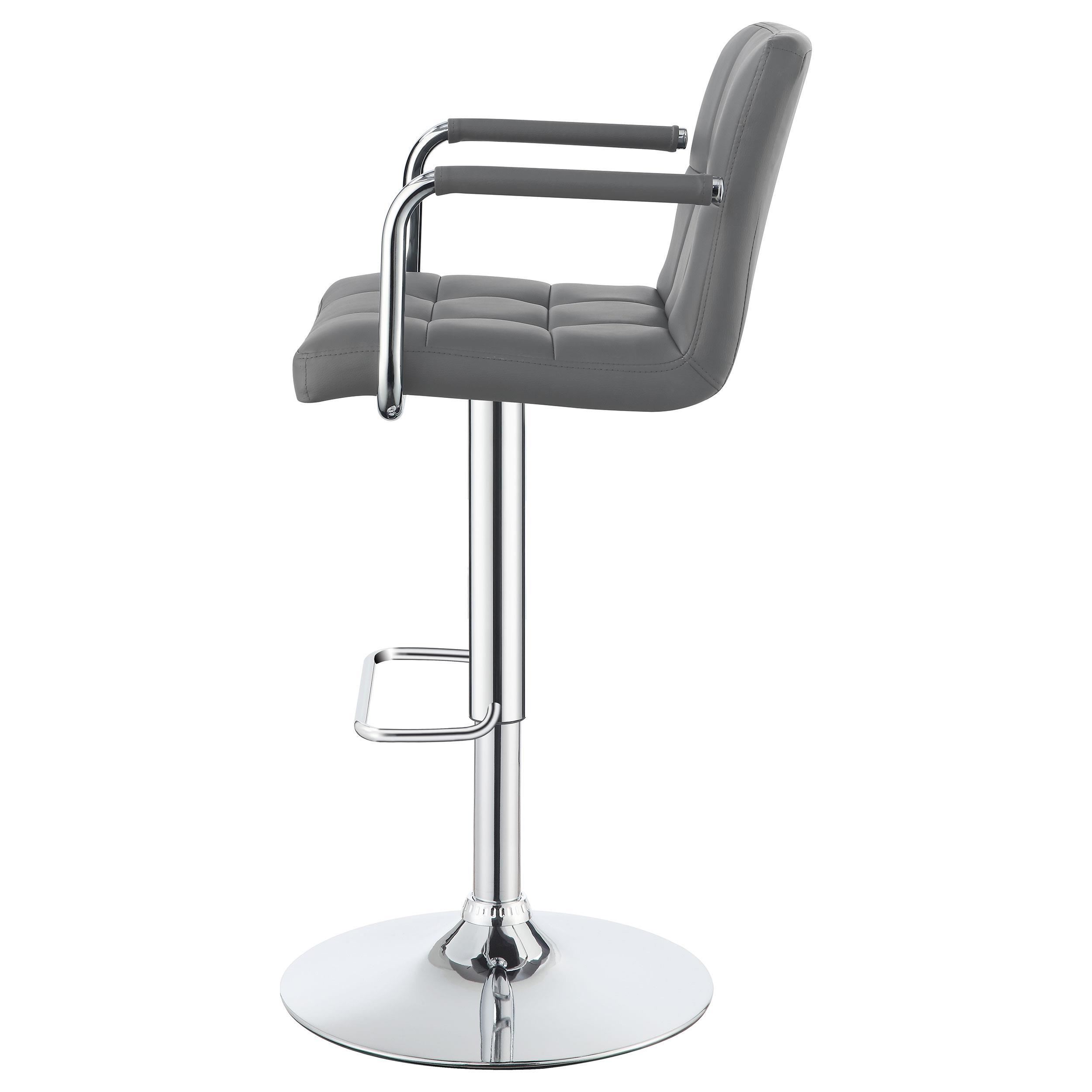 Model: 121096 | Coaster Palomar Adjustable Height Bar Stool Grey and Chrome