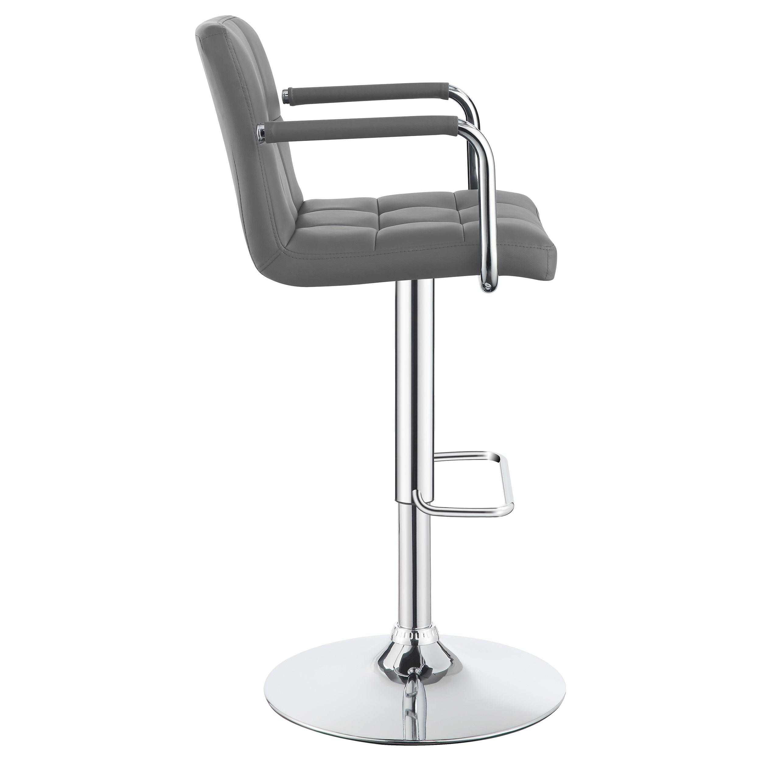 Model: 121096 | Coaster Palomar Adjustable Height Bar Stool Grey and Chrome
