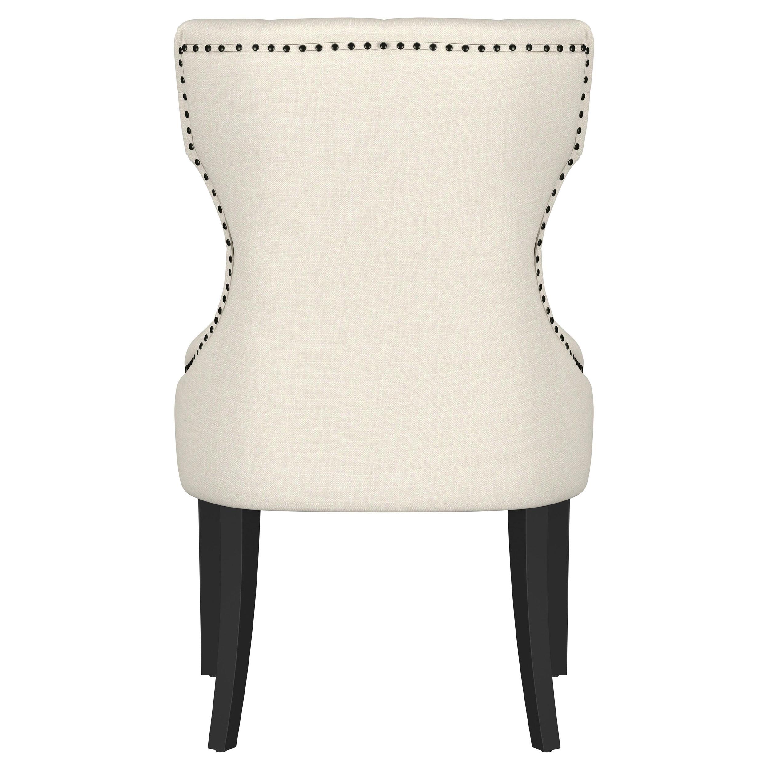 Model: 115572 | Coaster Baney Fabric Upholstered Dining Side Chair Beige and Black