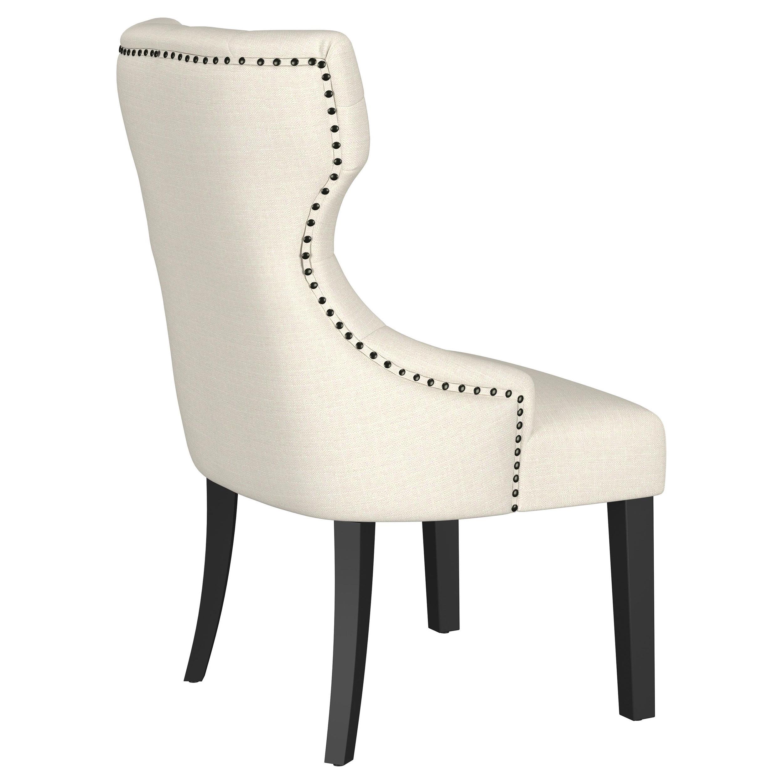 Model: 115572 | Coaster Baney Fabric Upholstered Dining Side Chair Beige and Black