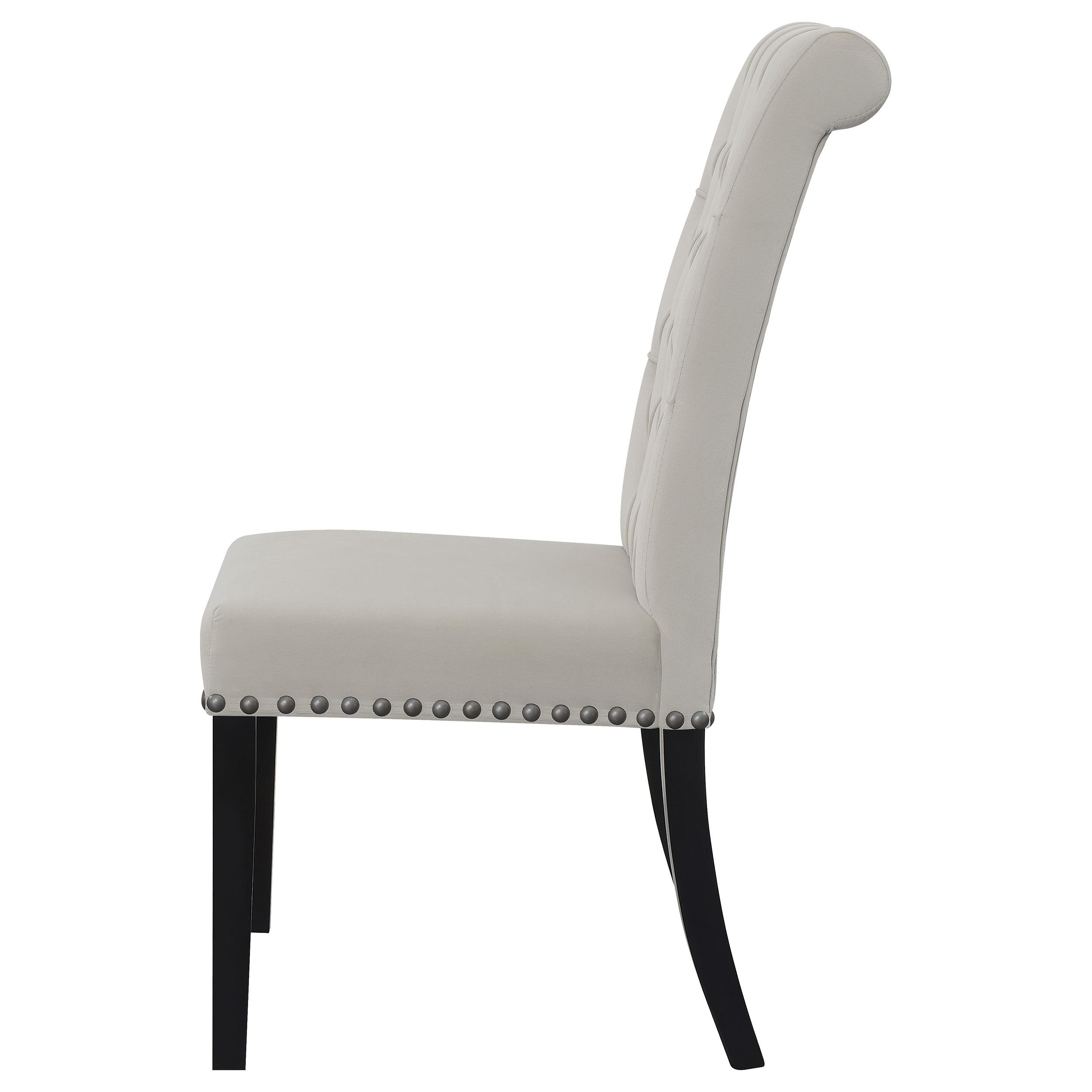 Model: 115182 | Coaster Alana Velvet Upholstered Dining Side Chair Sand (Set of 2)