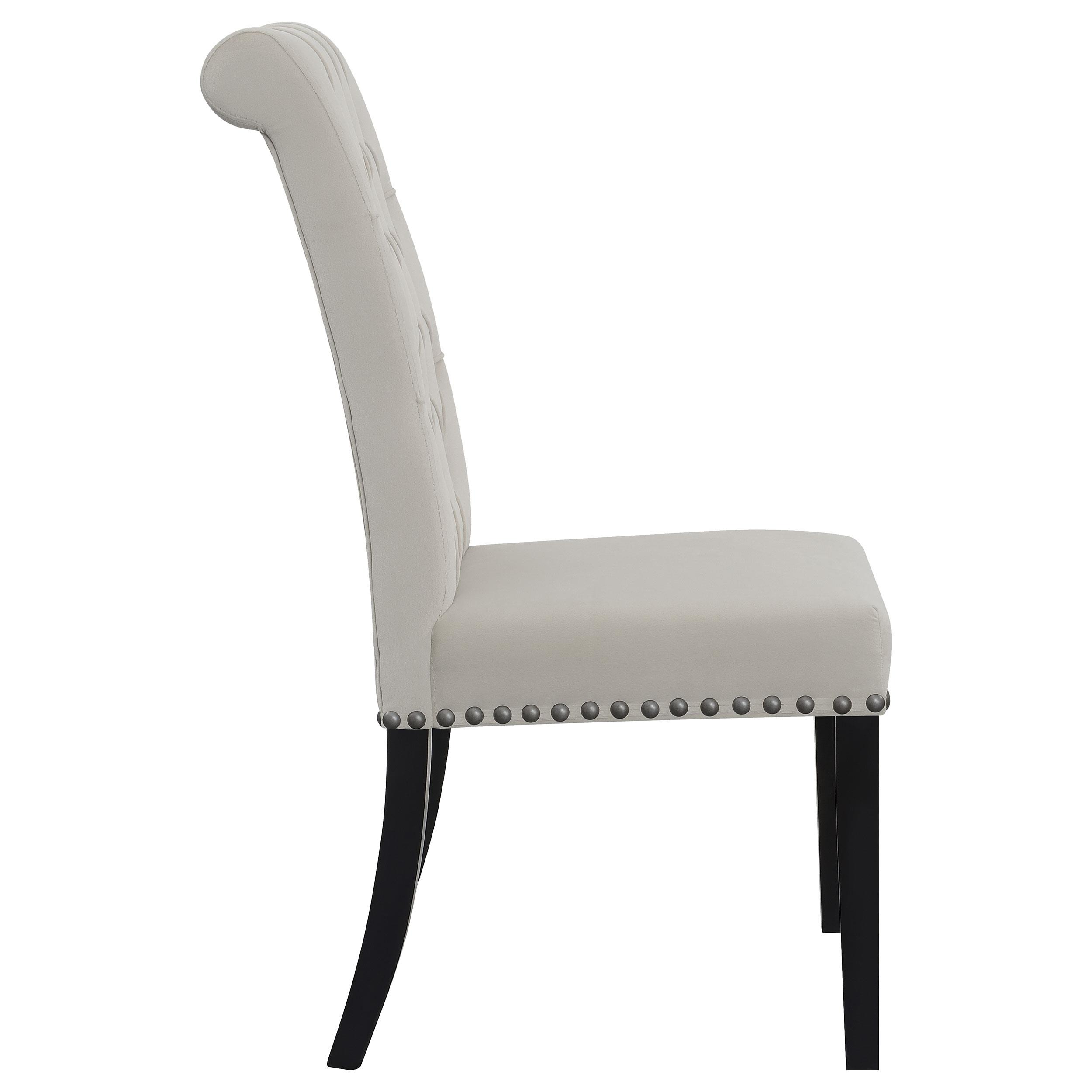Model: 115182 | Coaster Alana Velvet Upholstered Dining Side Chair Sand (Set of 2)