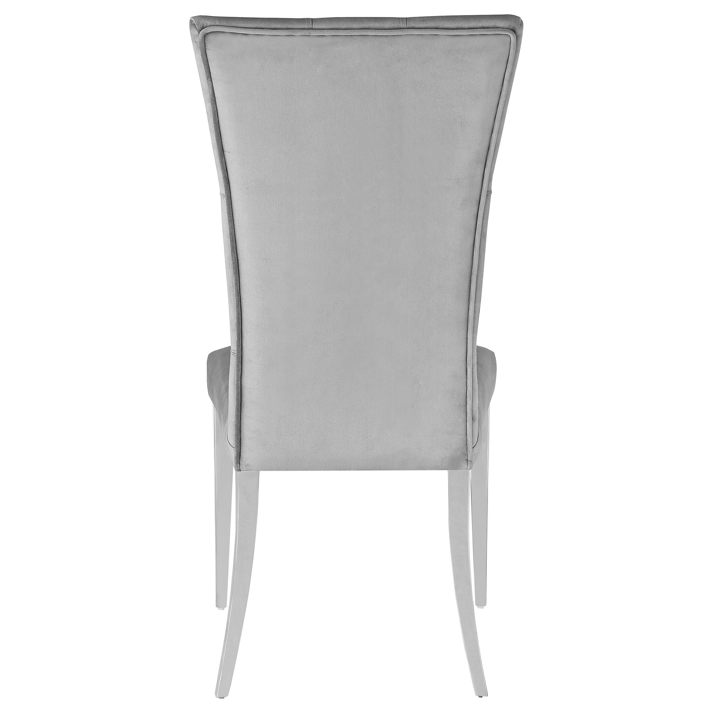 Model: 111103 | Coaster Kerwin Velvet Upholstered Dining Side Chair Grey (Set of 2)