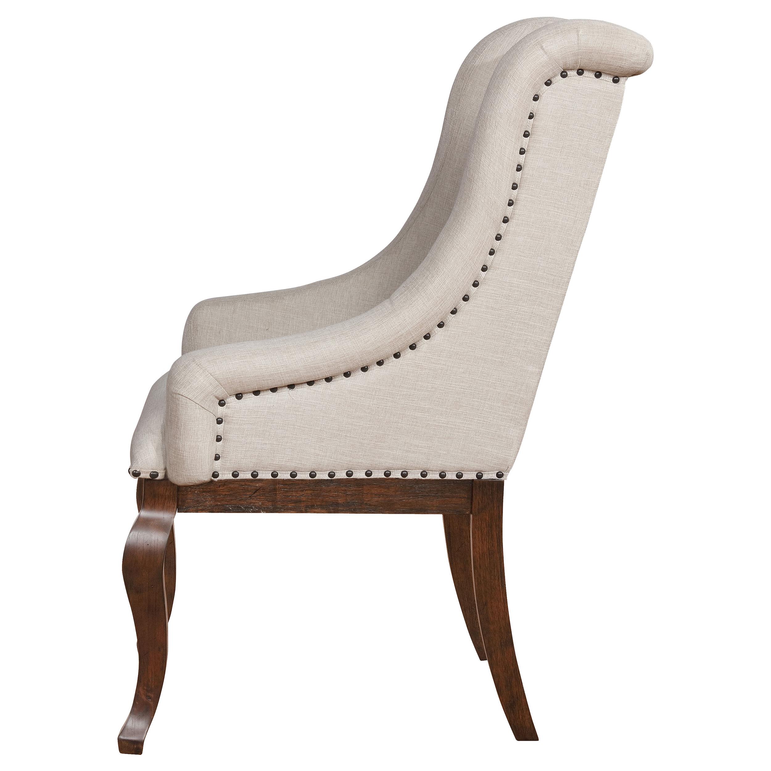 Model: 110313 | Coaster Brockway Upholstered Arm Chair Barley Java (Set of 2)