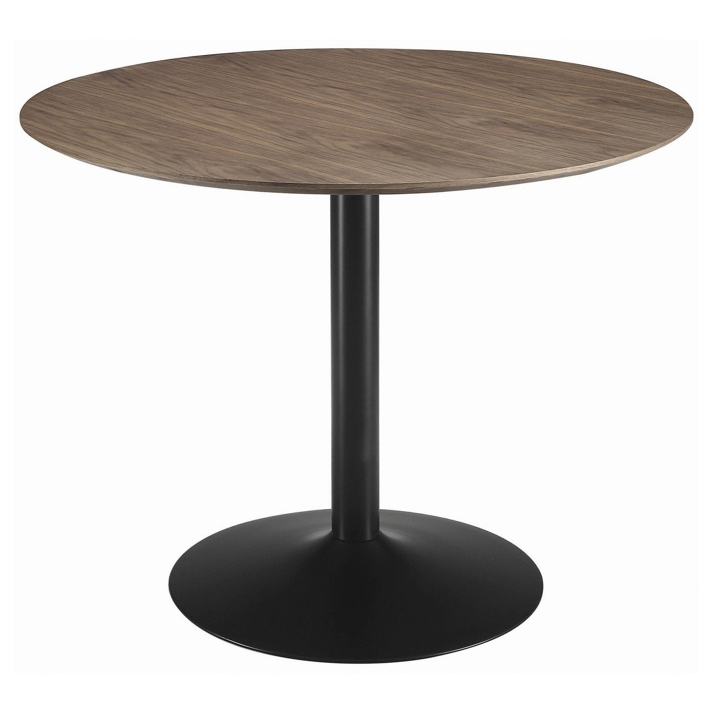 Coaster Cora Round 40-inch Wood Top Dining Table Brown Walnut