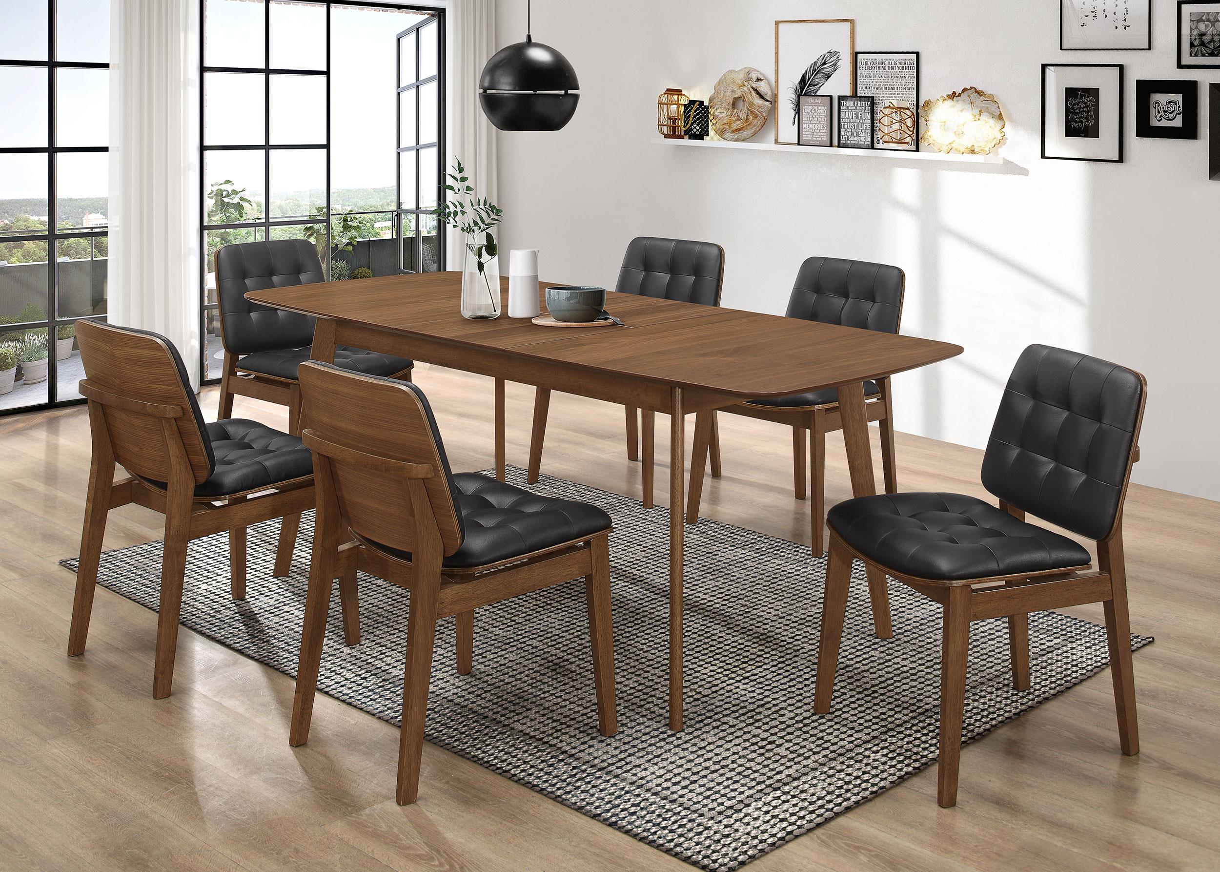 Model: 106596 | Coaster Redbridge Upholstered Dining Side Chair Walnut (Set of 2)