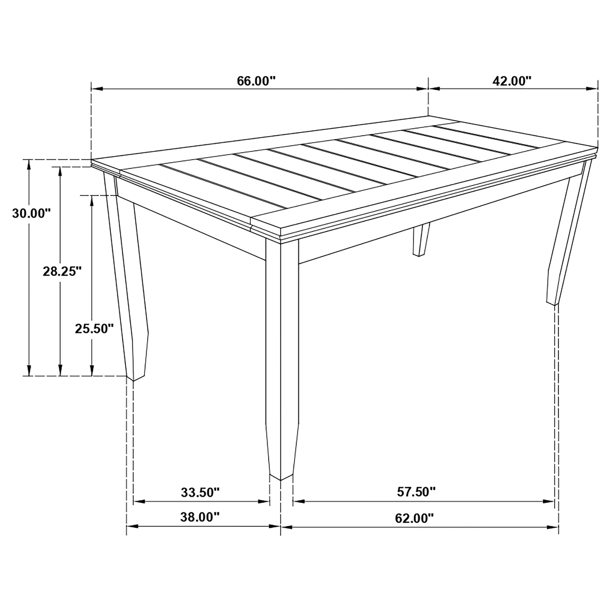 Model: 102721-S5 | Coaster Dalila 5-piece Rectangular Dining Table Set Cappuccino
