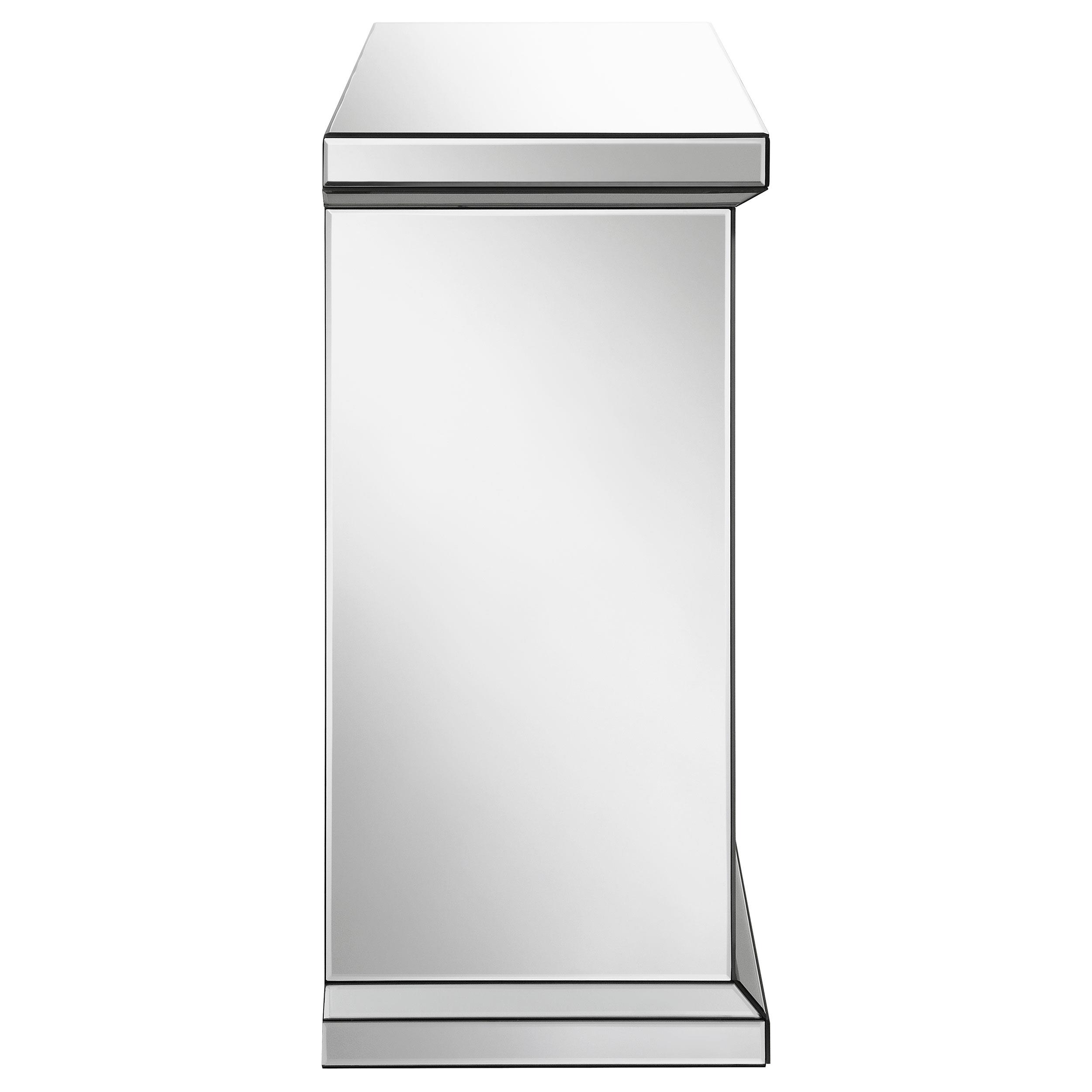 Model: 991047 | Coaster Lorelai Mirrored Freestanding Electric Fireplace Silver