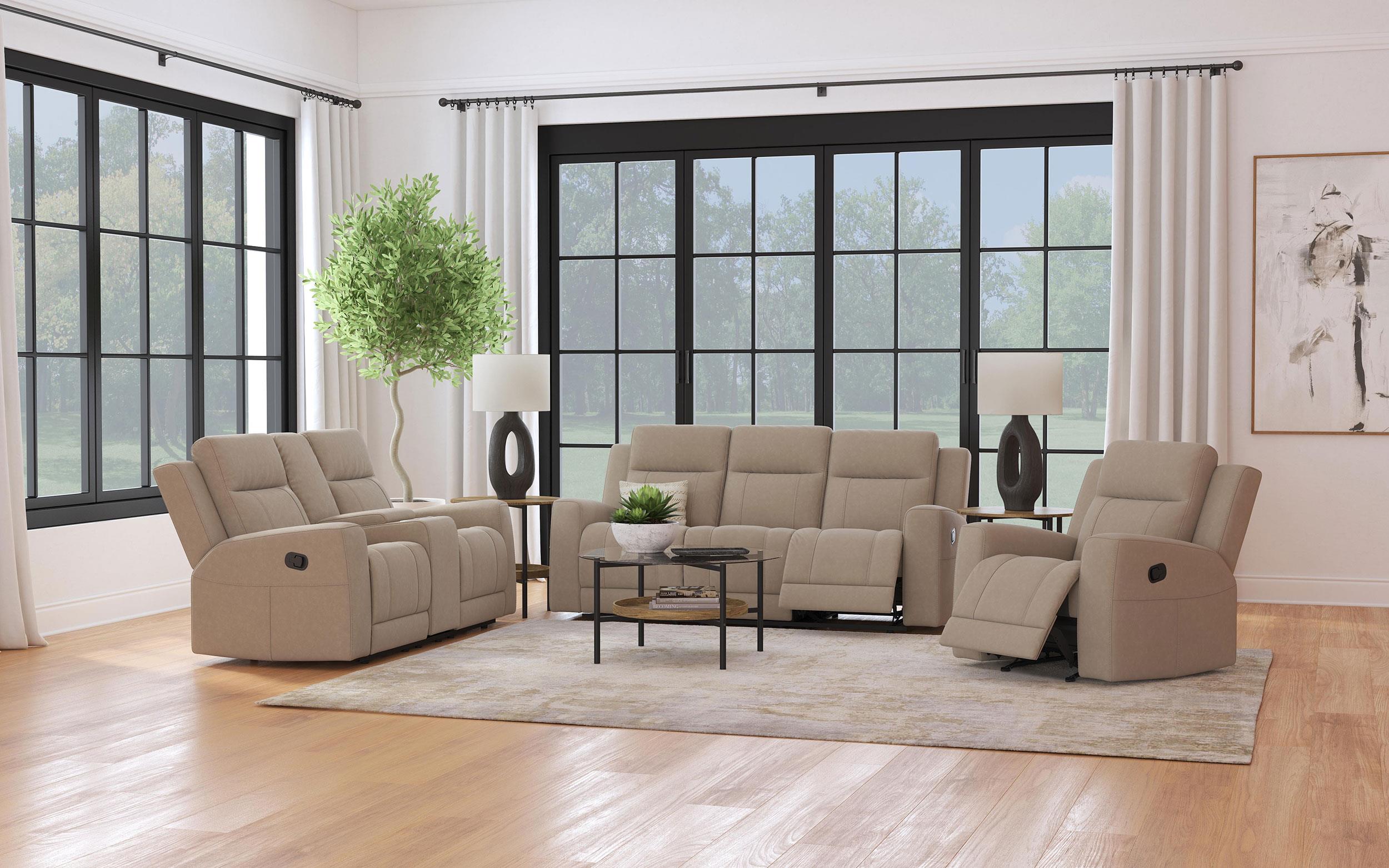 Coaster - 610284-S2 - Brentwood 2-piece Upholstered Reclining Sofa