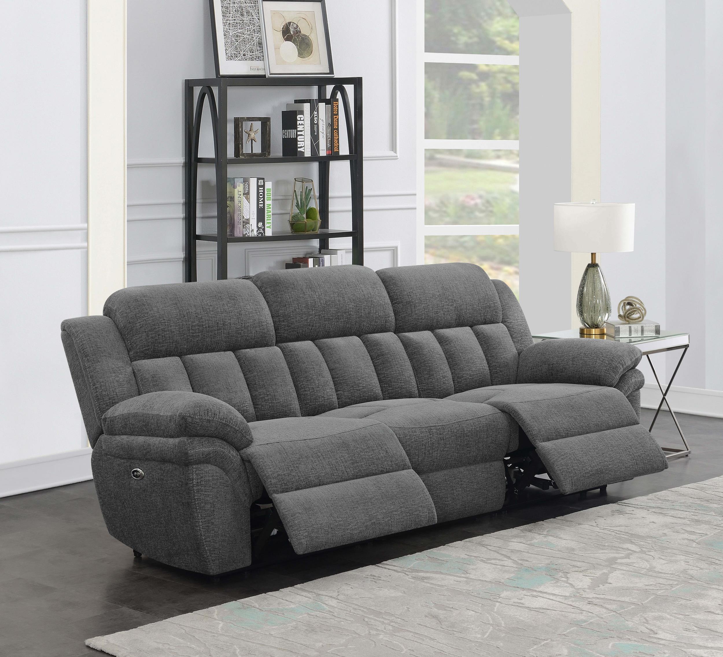 Coaster - 609541P - Bahrain Upholstered Power Sofa Charcoal