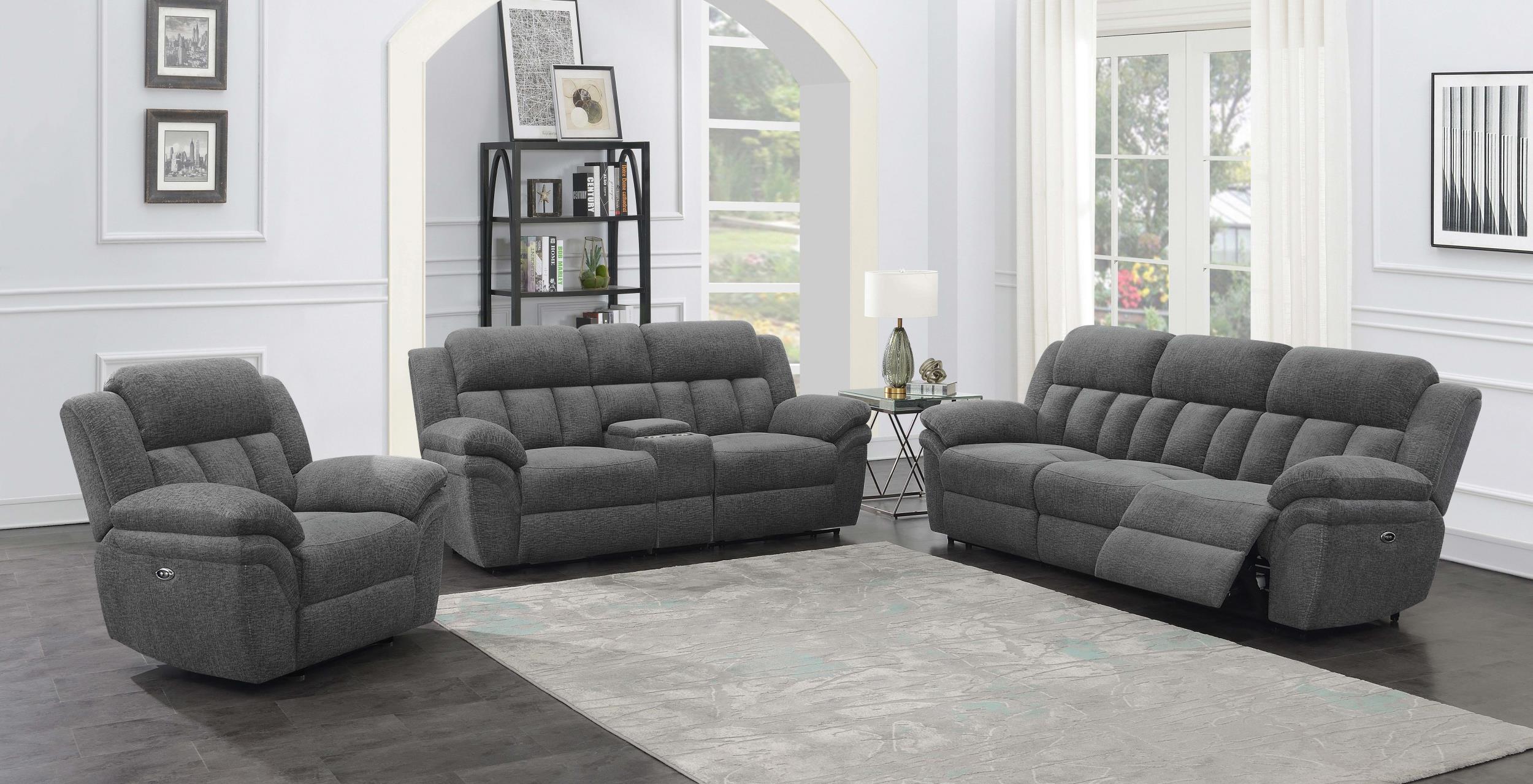 Coaster - 609541P - Bahrain Upholstered Power Sofa Charcoal
