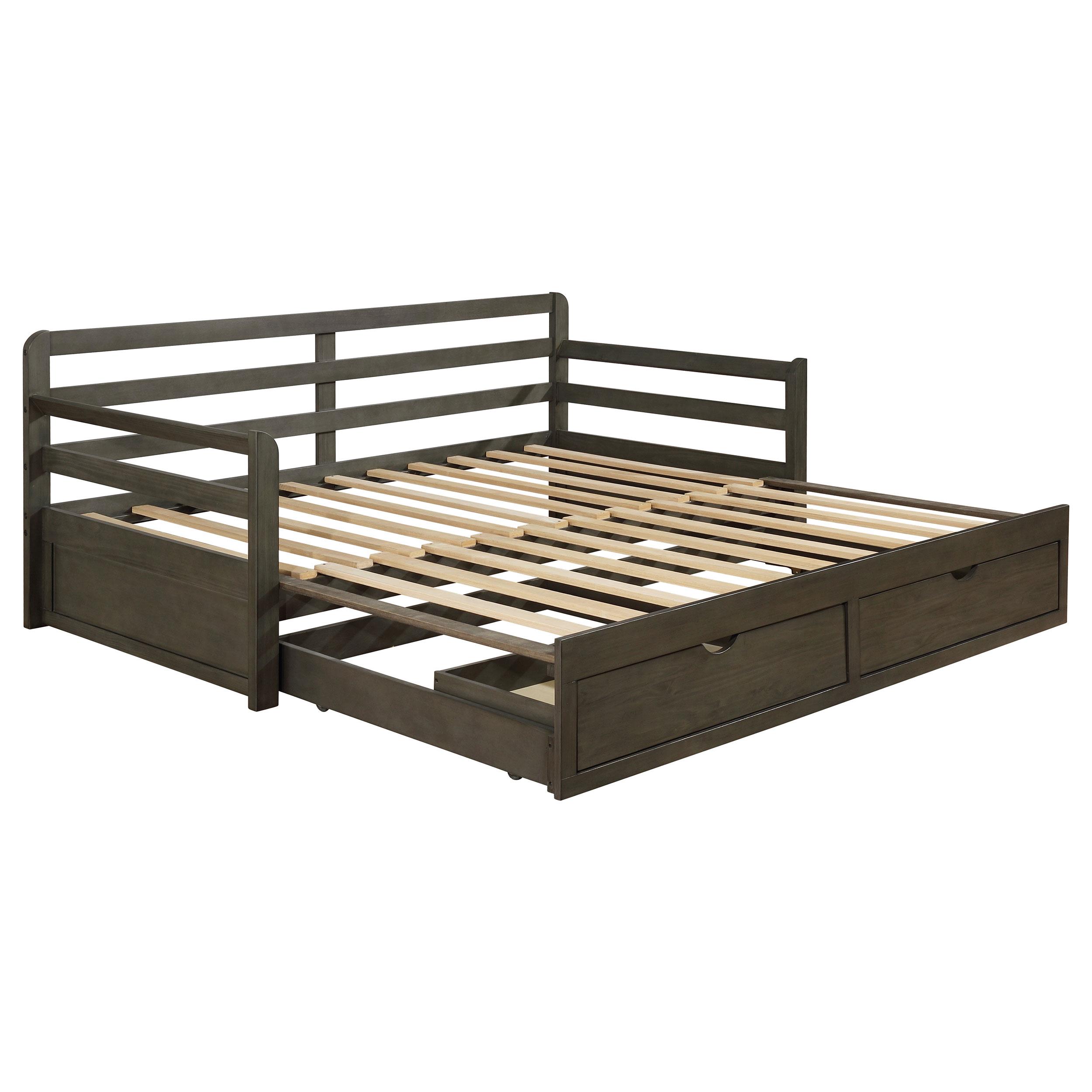 Coaster Sorrento 2-drawer Twin XL Daybed with Extension Trundle Grey