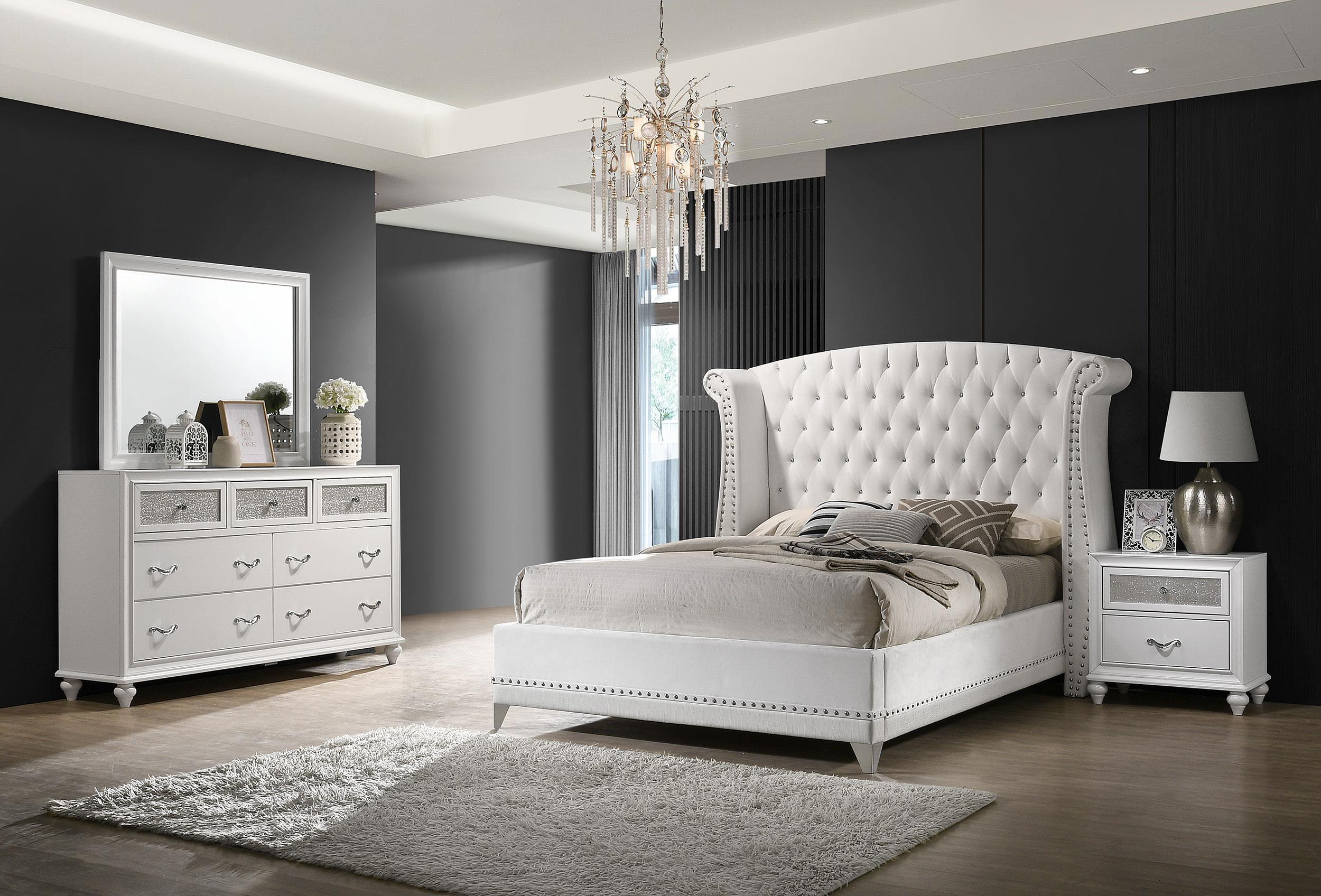 Coaster Barzini 4-piece Eastern King Bedroom Set White