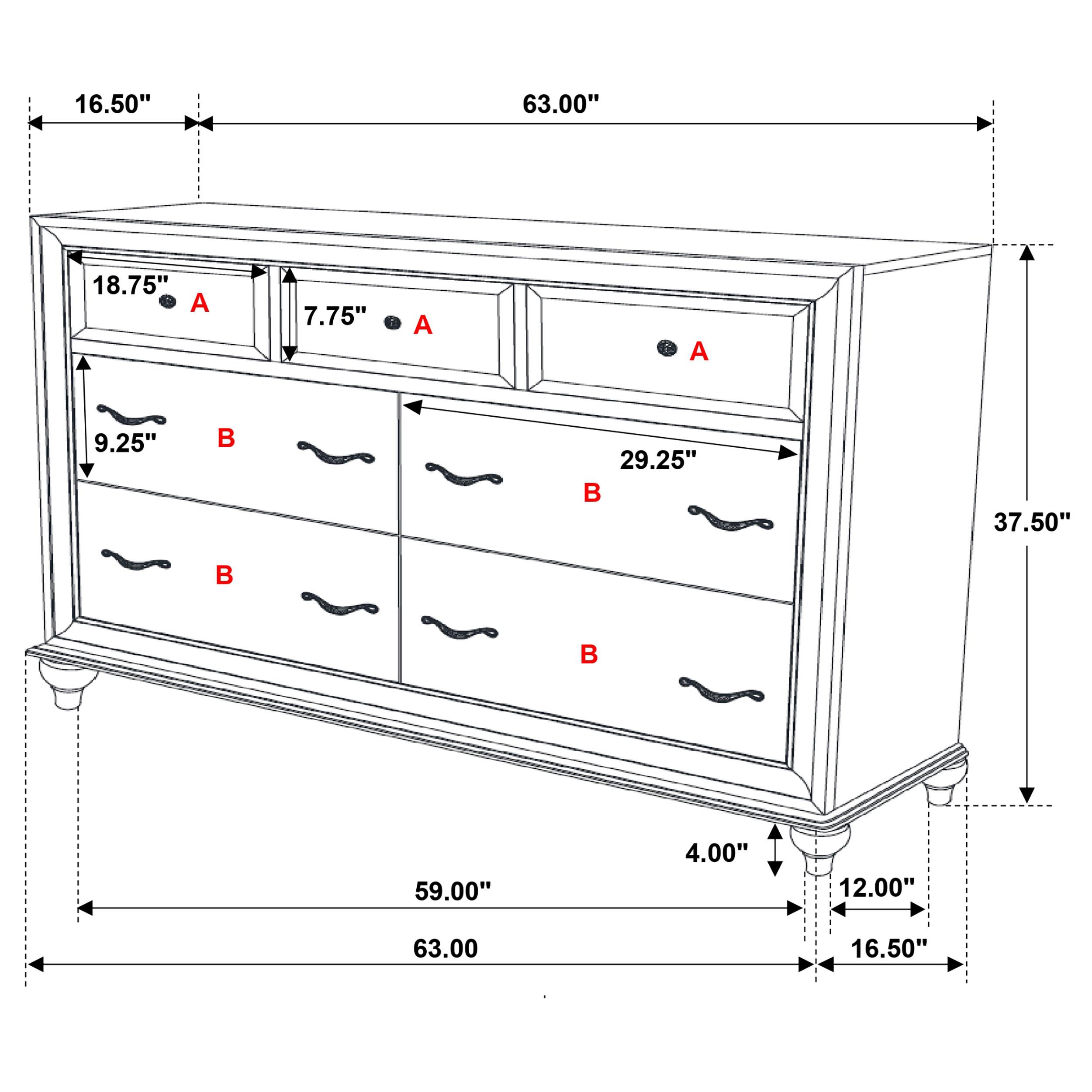 Model: 300843KE-S4 | Coaster Barzini 4-piece Eastern King Bedroom Set White