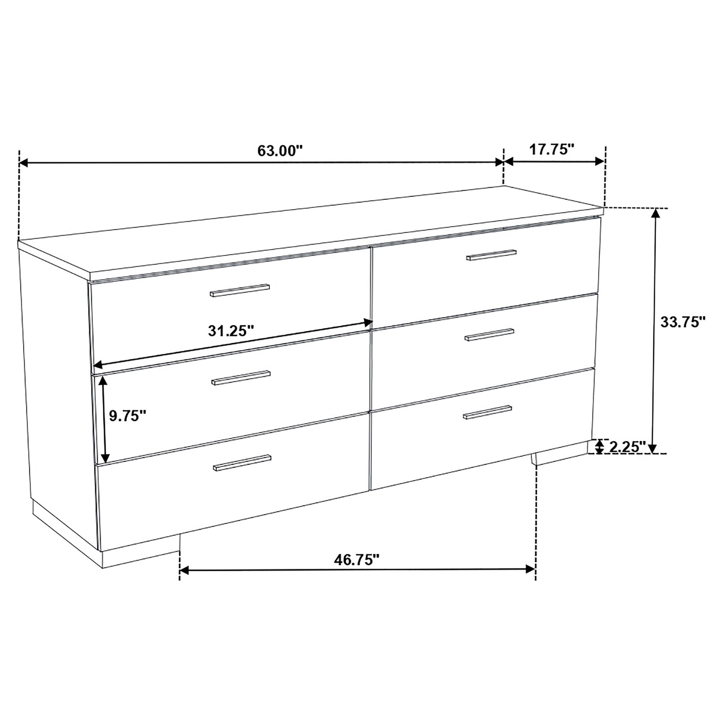 Model: 300345KE-S5L | Coaster Jeremaine 5-piece Eastern King Bedroom Set White