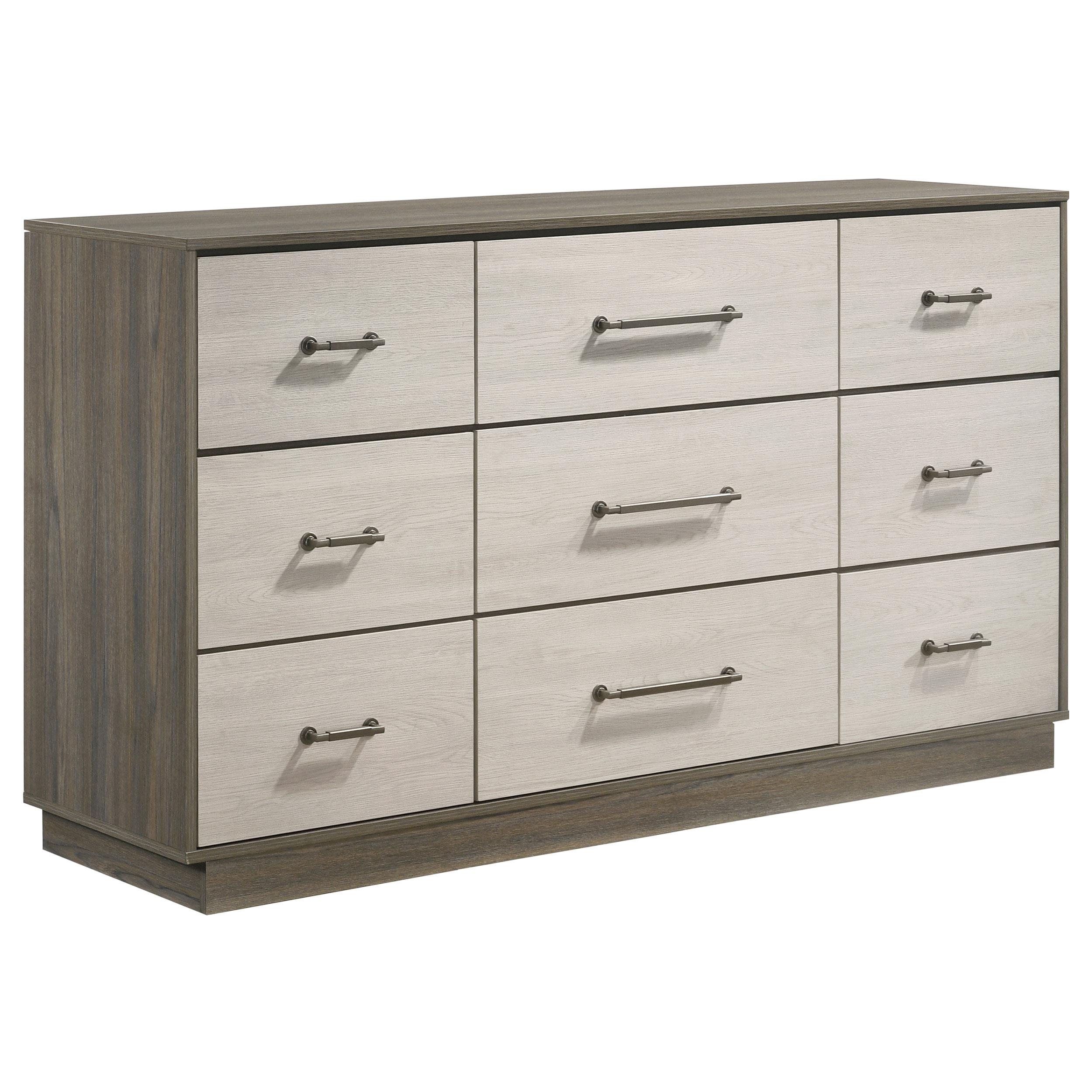 Coaster - 224983 - Fenwick 9-drawer Dresser Grey Oak-224983