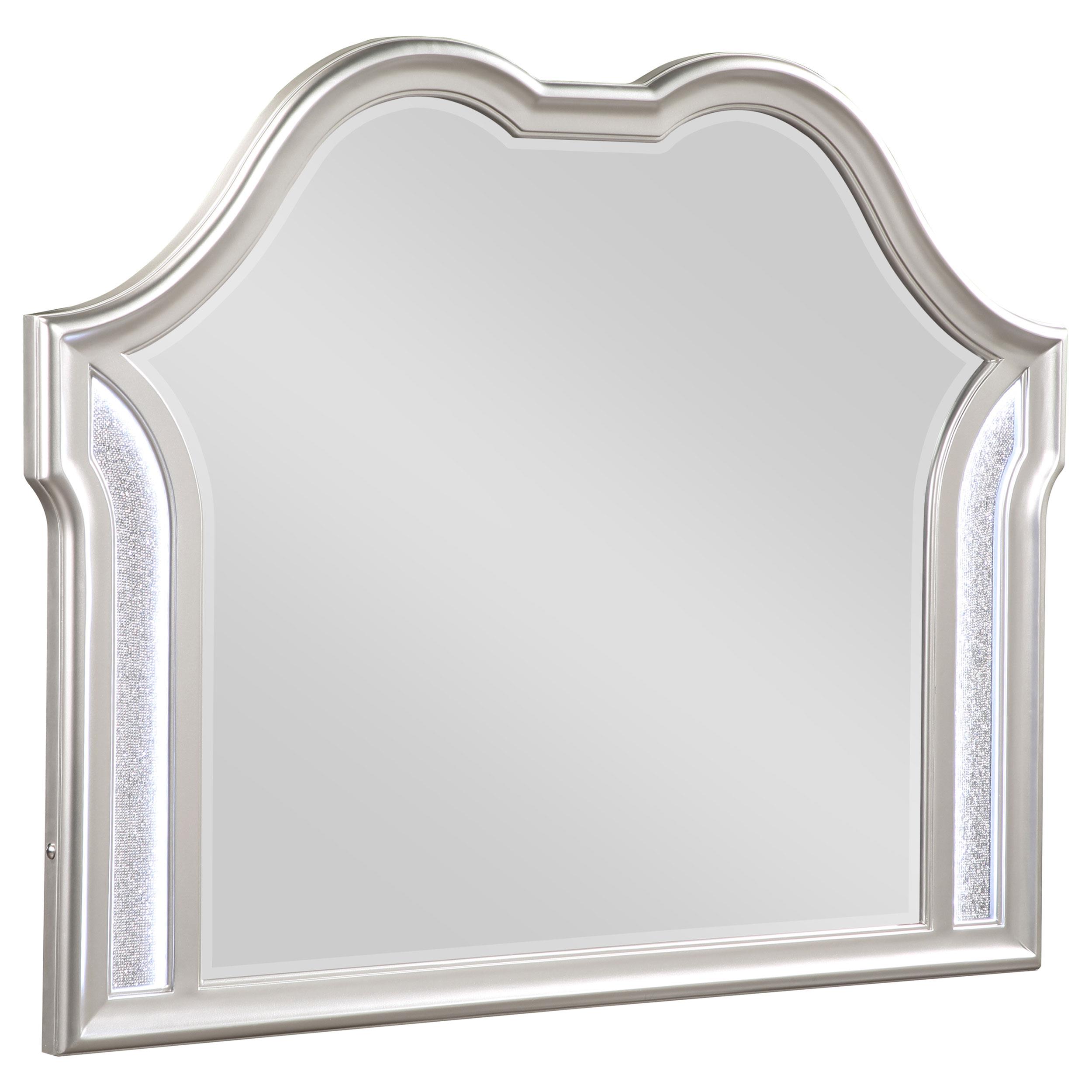 Coaster Evangeline Dresser Mirror Silver Oak