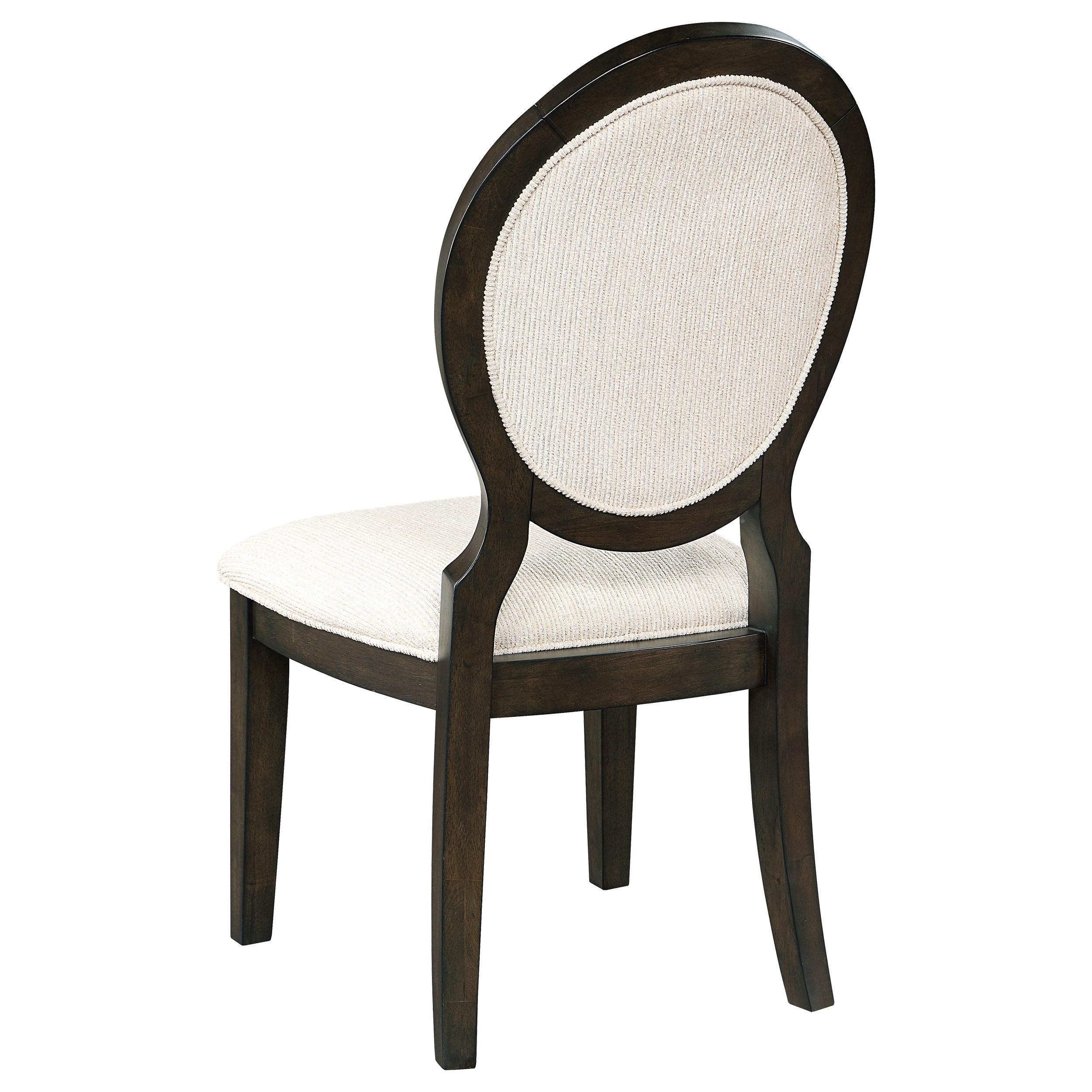 Model: 115102 | Coaster Twyla Oval Back Dining Side Chair Dark Cocoa (Set of 2)