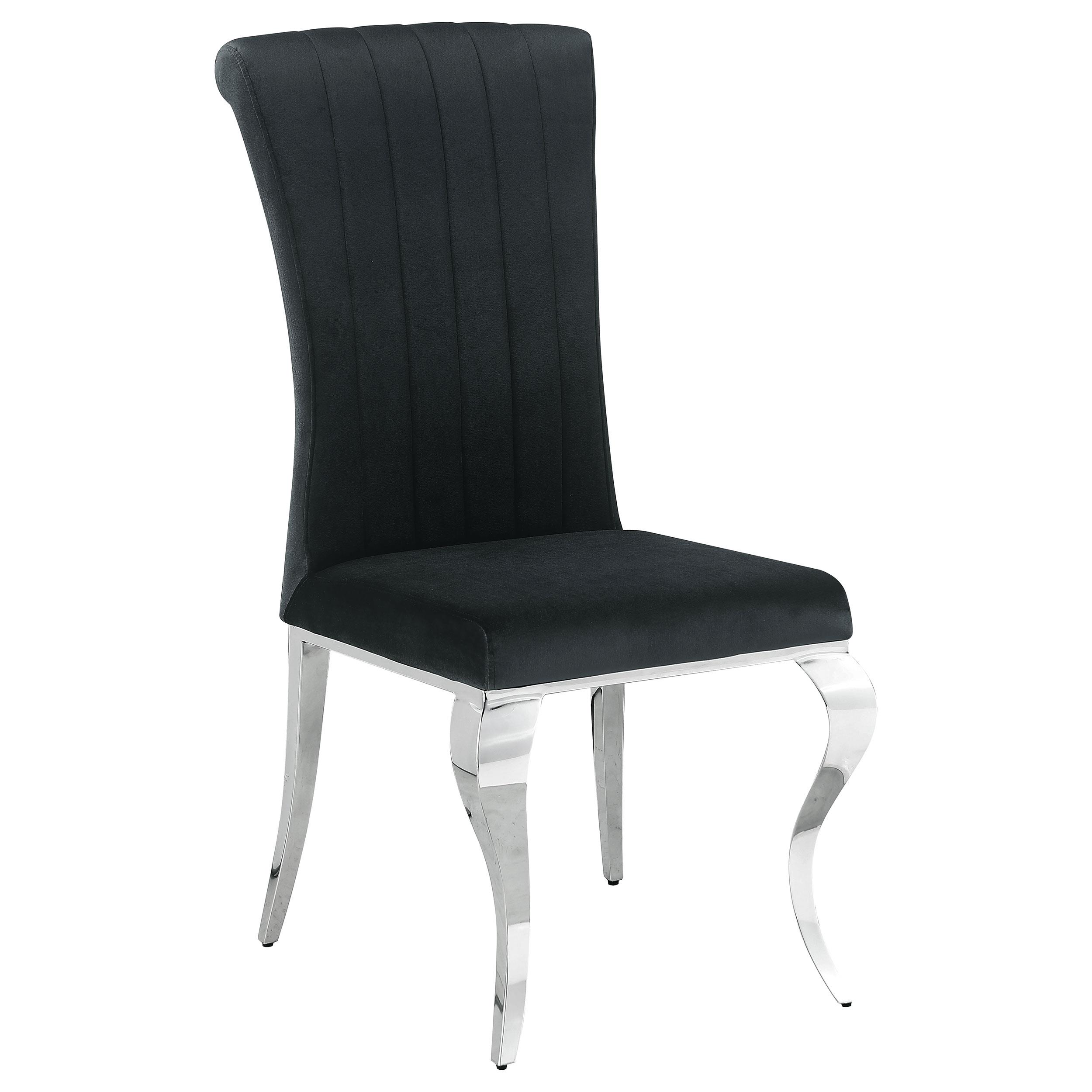Model: 115091-S5 | Coaster Carone 5-piece 61-inch Rectangular White Glass Dining Set Black