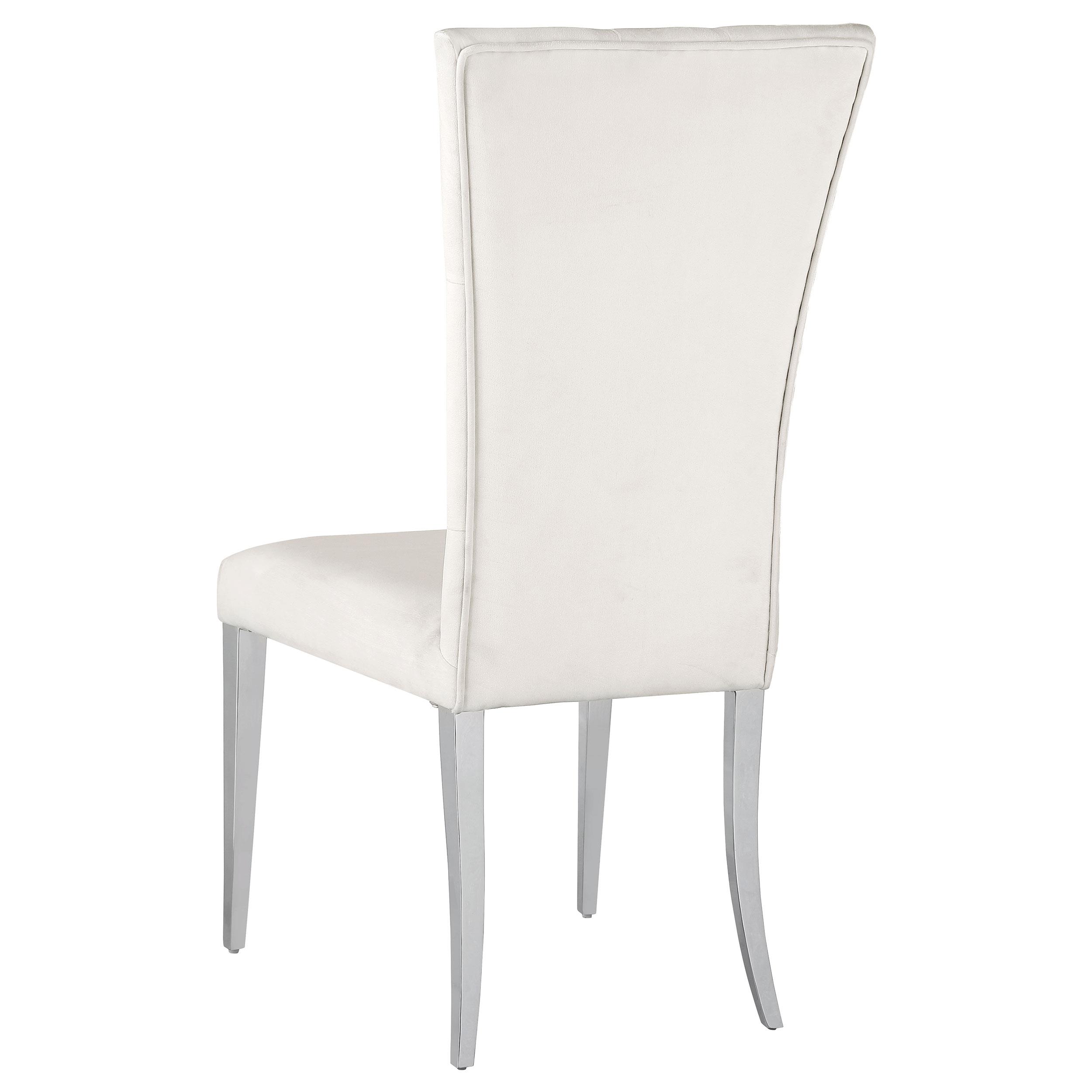 Model: 111101-S5W | Coaster Kerwin 5-piece Rectangular Dining Table Set White and Chrome