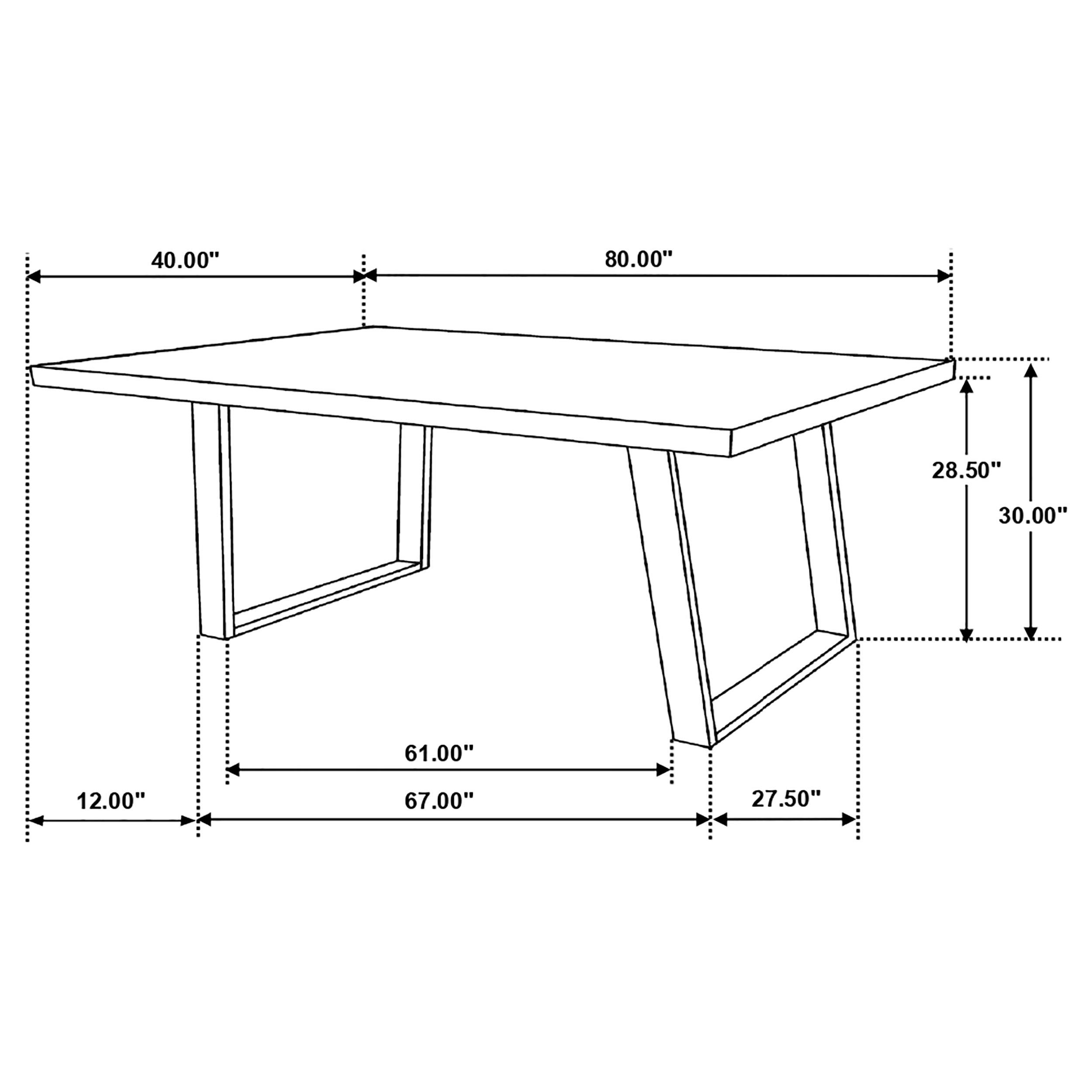 Model: 110681-S6C | Coaster Misty 6-piece Rectangular Dining Set Sheesham and Camel