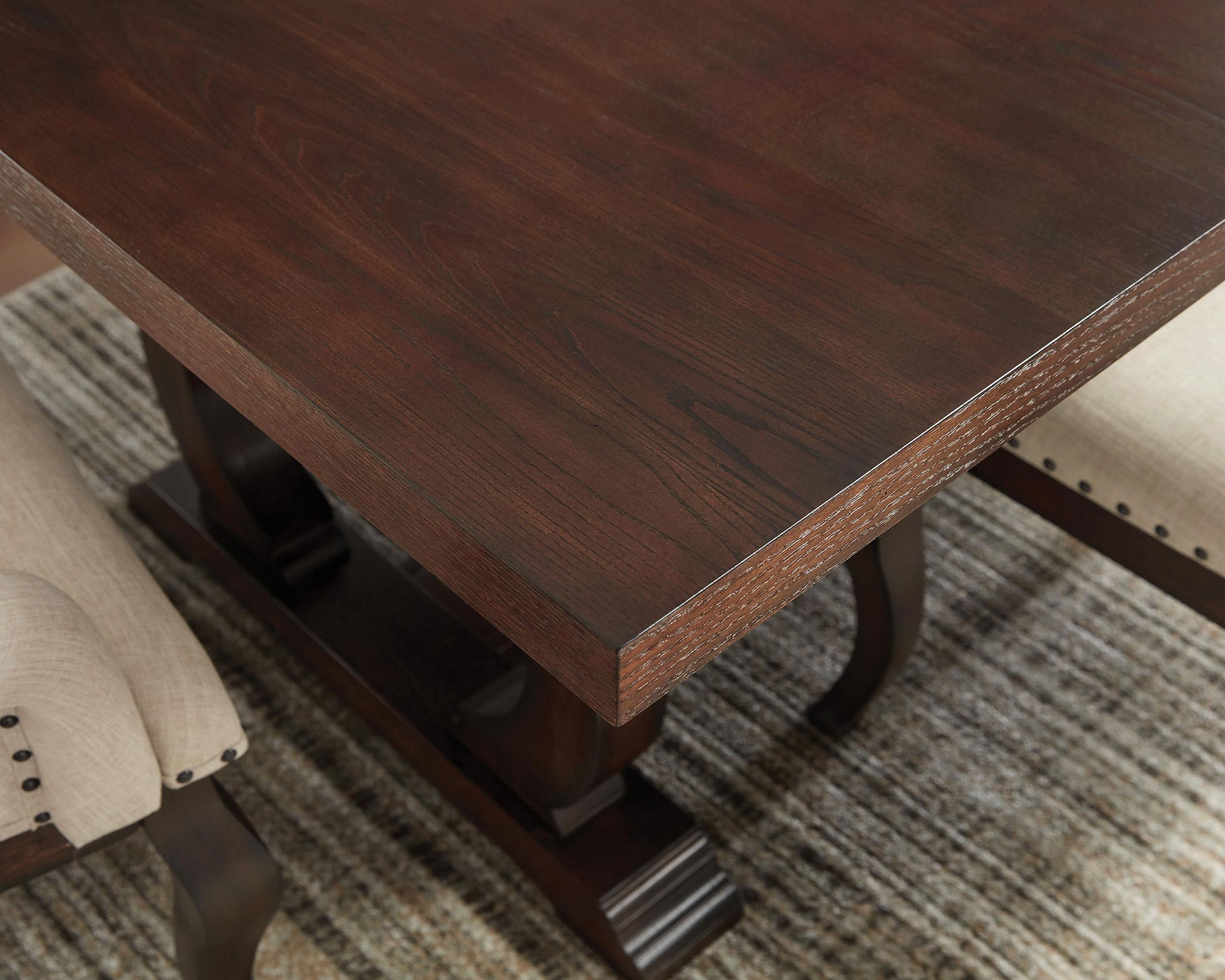 Model: 110311 | Coaster Brockway 104-inch Extension Leaf Dining Table Antique Java