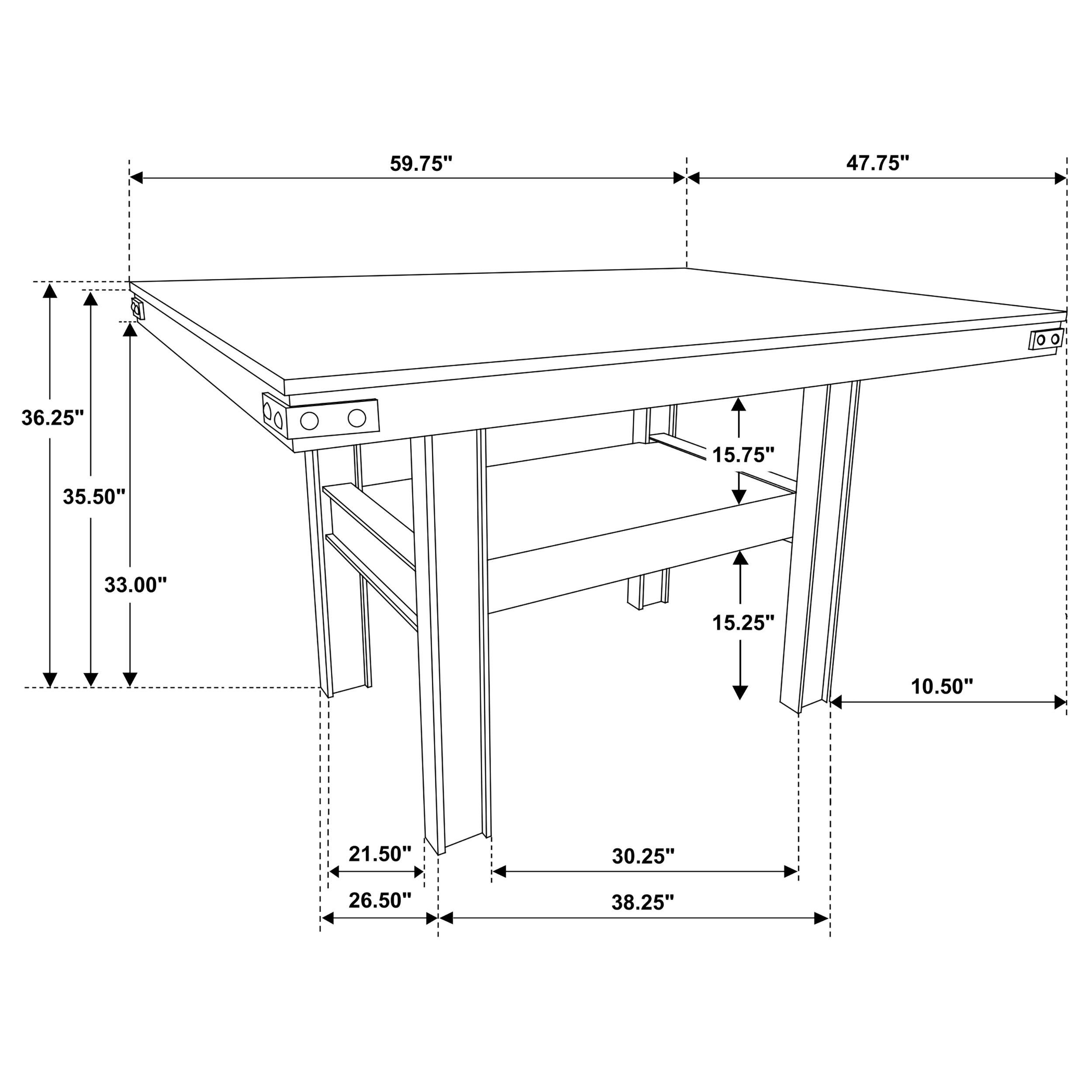 Model: 108888-S7 | Coaster Patterson 7-piece Counter Height Dining Set Mango Oak