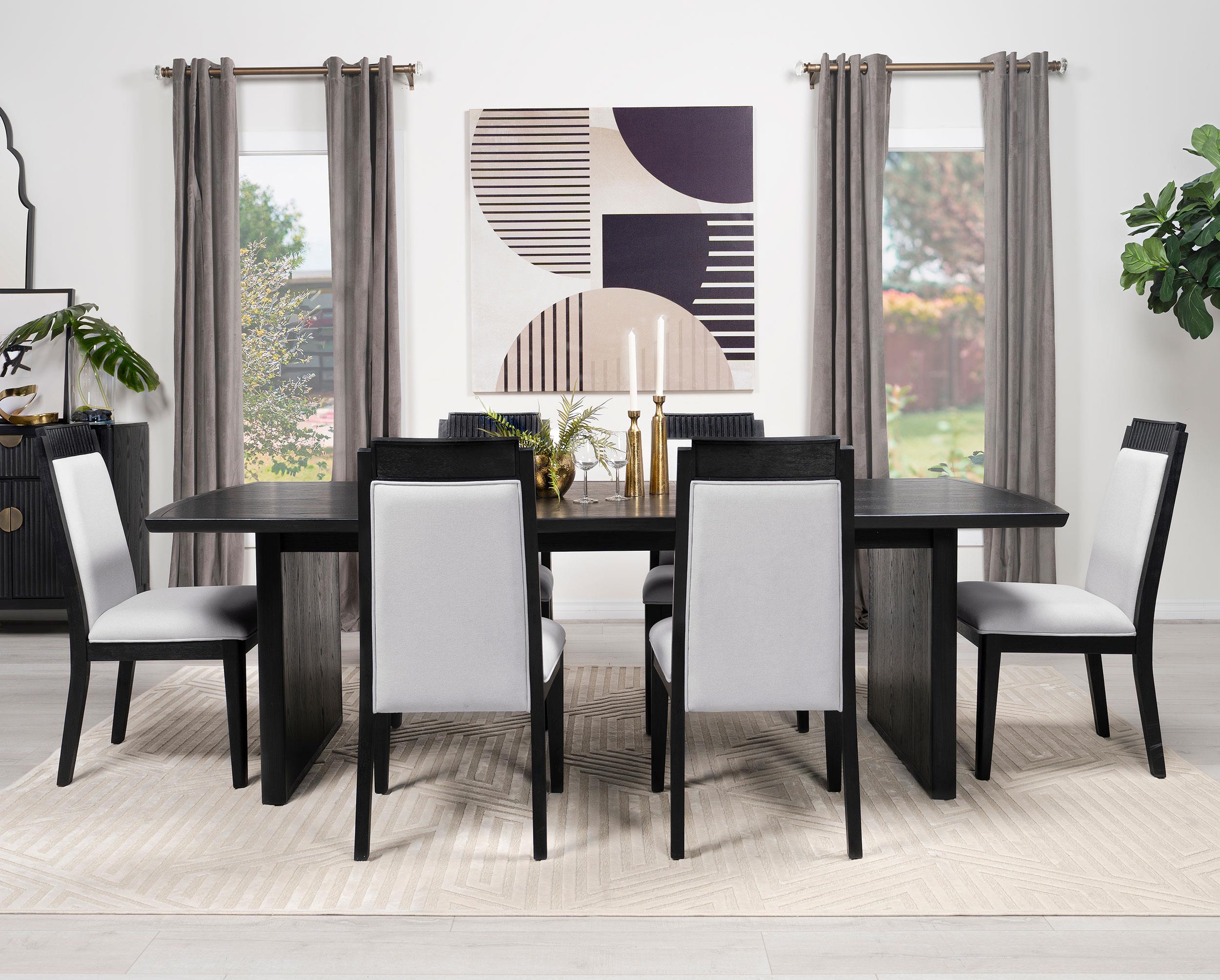 Model: 108232 | Coaster Brookmead Wood Dining Side Chair Ivory and Black (Set of 2)