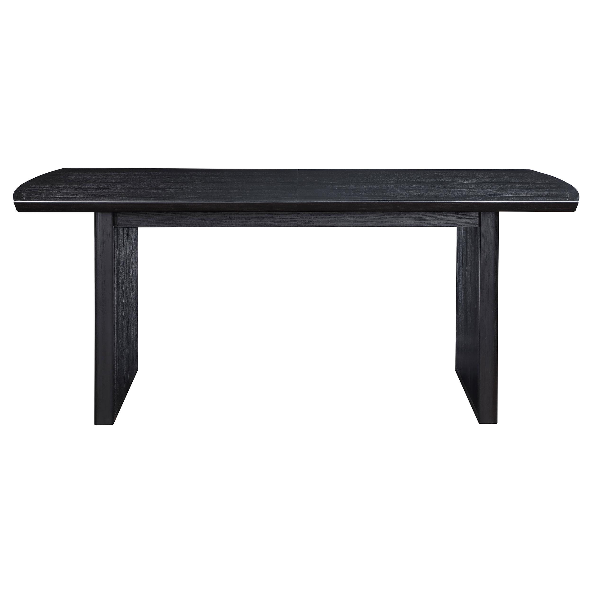 Model: 108231 | Coaster Brookmead 100-inch Extension Leaf Dining Table Black