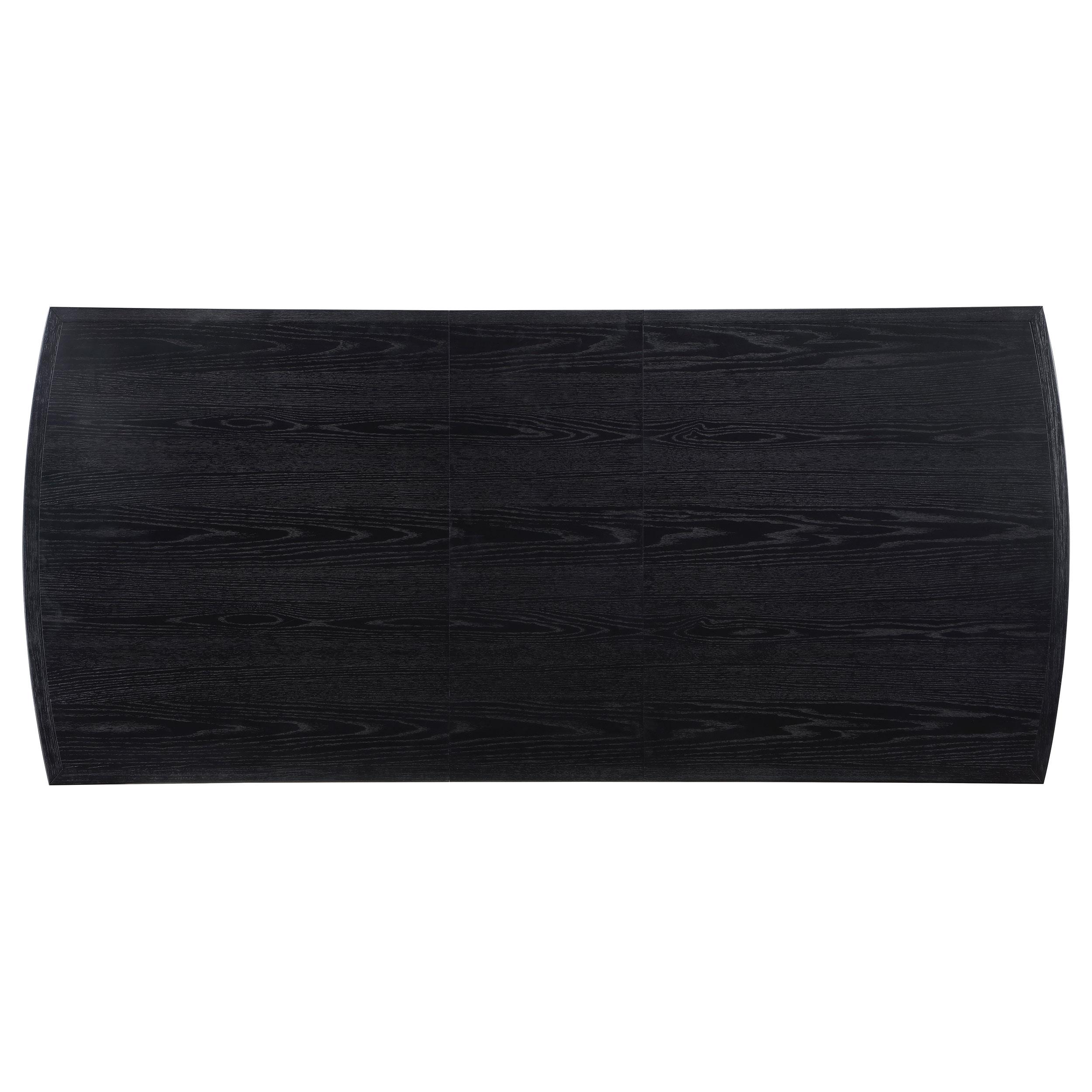 Model: 108231 | Coaster Brookmead 100-inch Extension Leaf Dining Table Black
