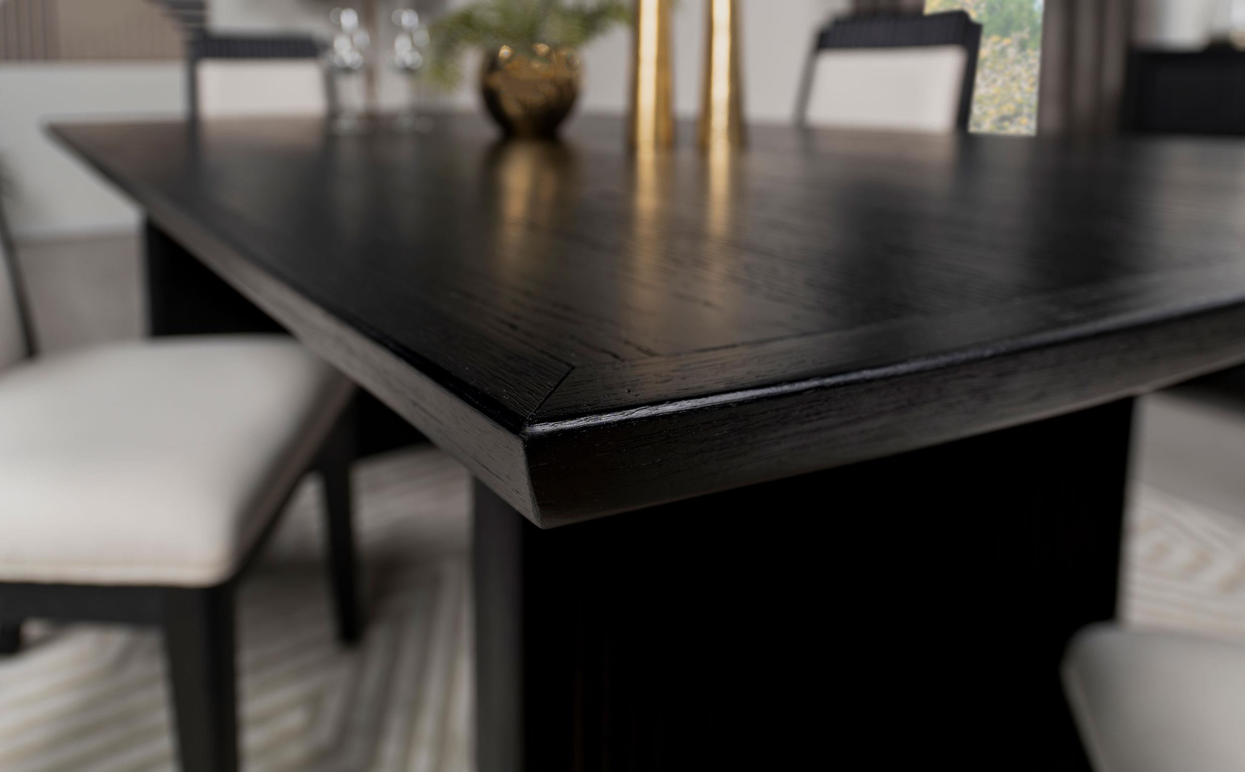 Model: 108231 | Coaster Brookmead 100-inch Extension Leaf Dining Table Black