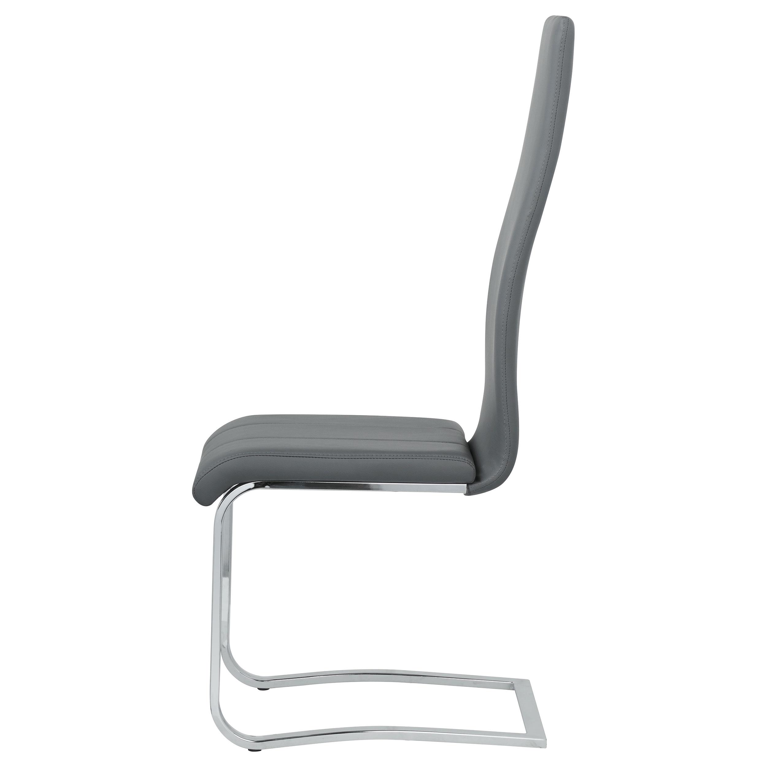 Model: 100515GRY | Coaster Montclair Upholstered Dining Side Chair Grey (Set of 4)