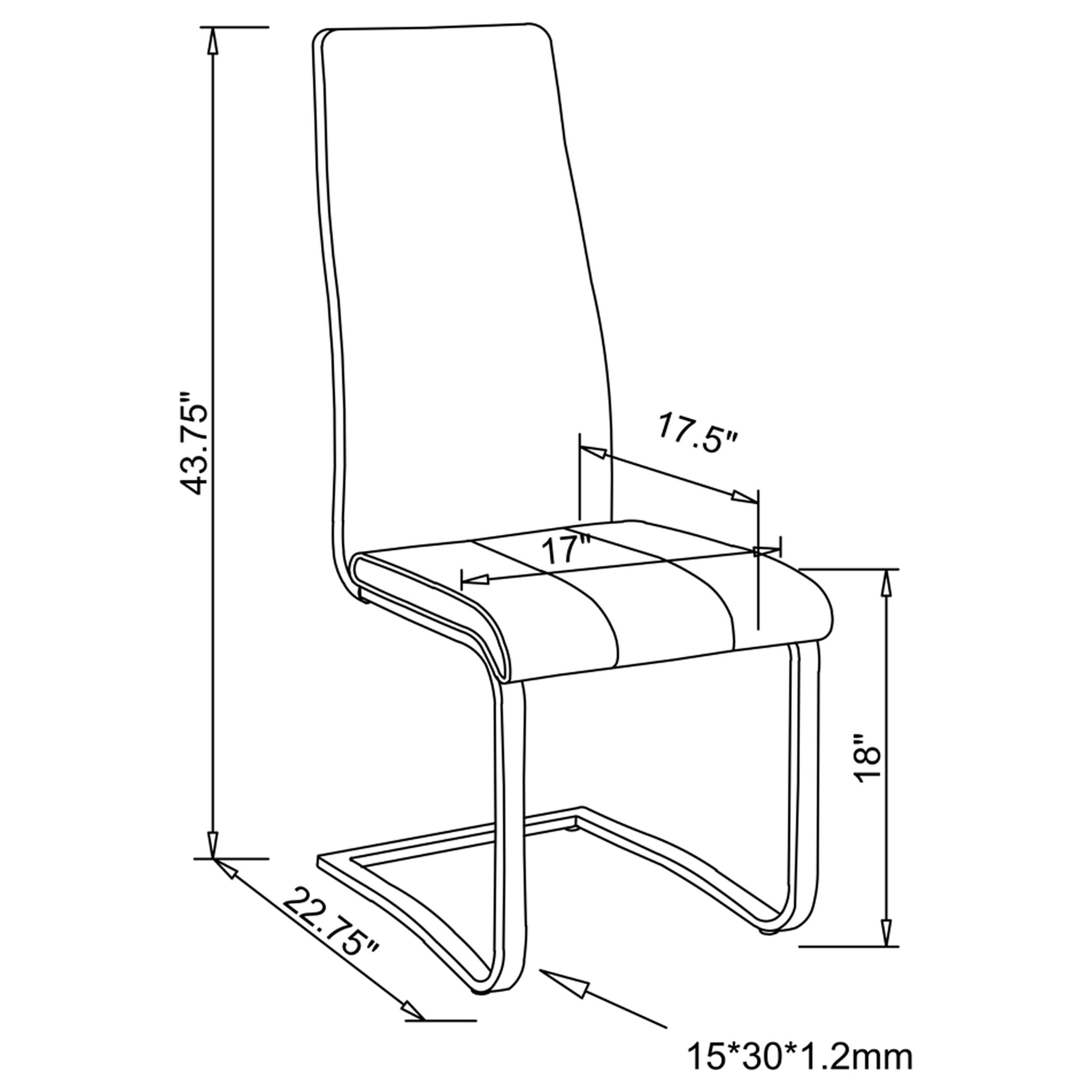 Model: 100515GRY | Coaster Montclair Upholstered Dining Side Chair Grey (Set of 4)