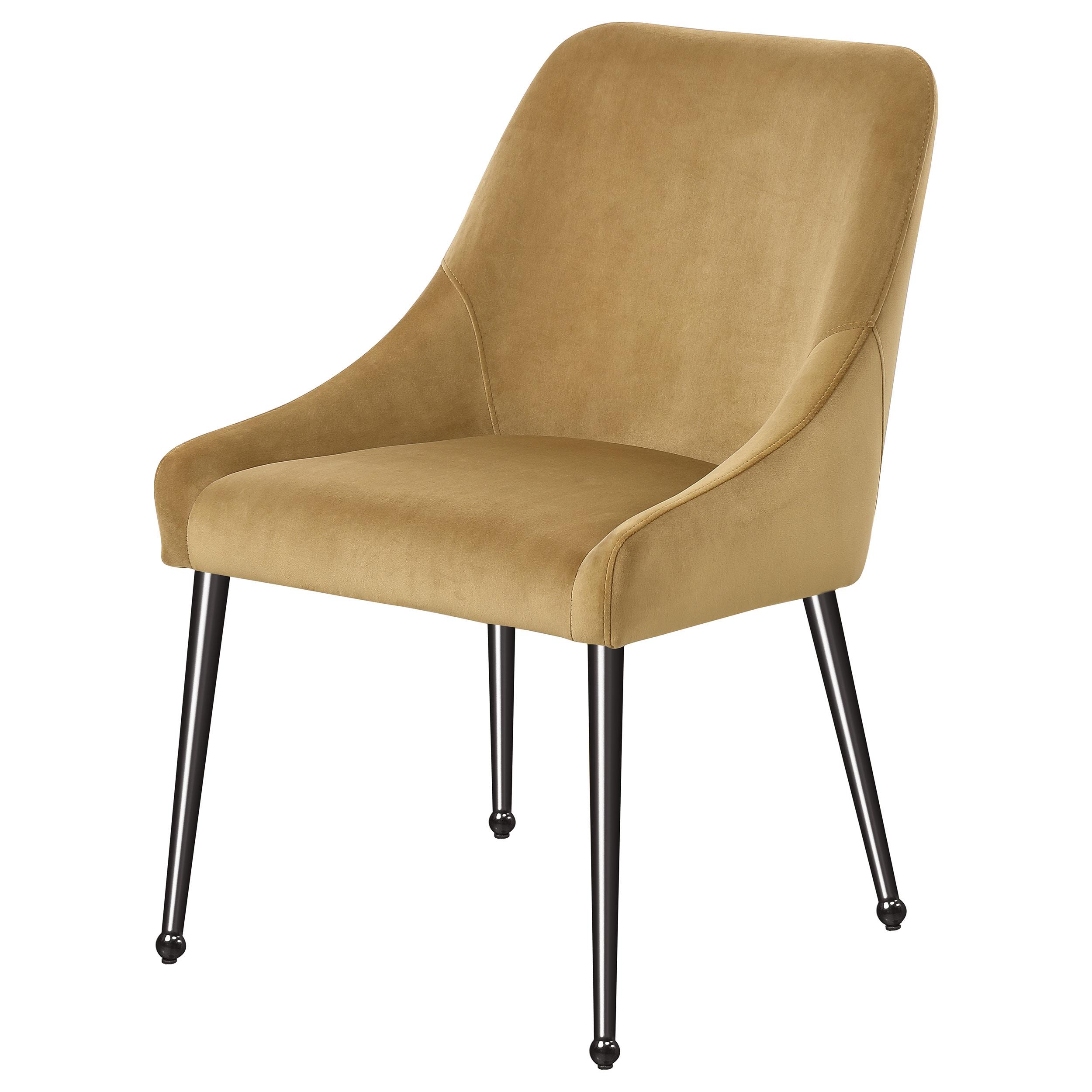 Model: 107782 | Coaster Mayette Upholstered Dining Side Chair Cognac (Set of 2)