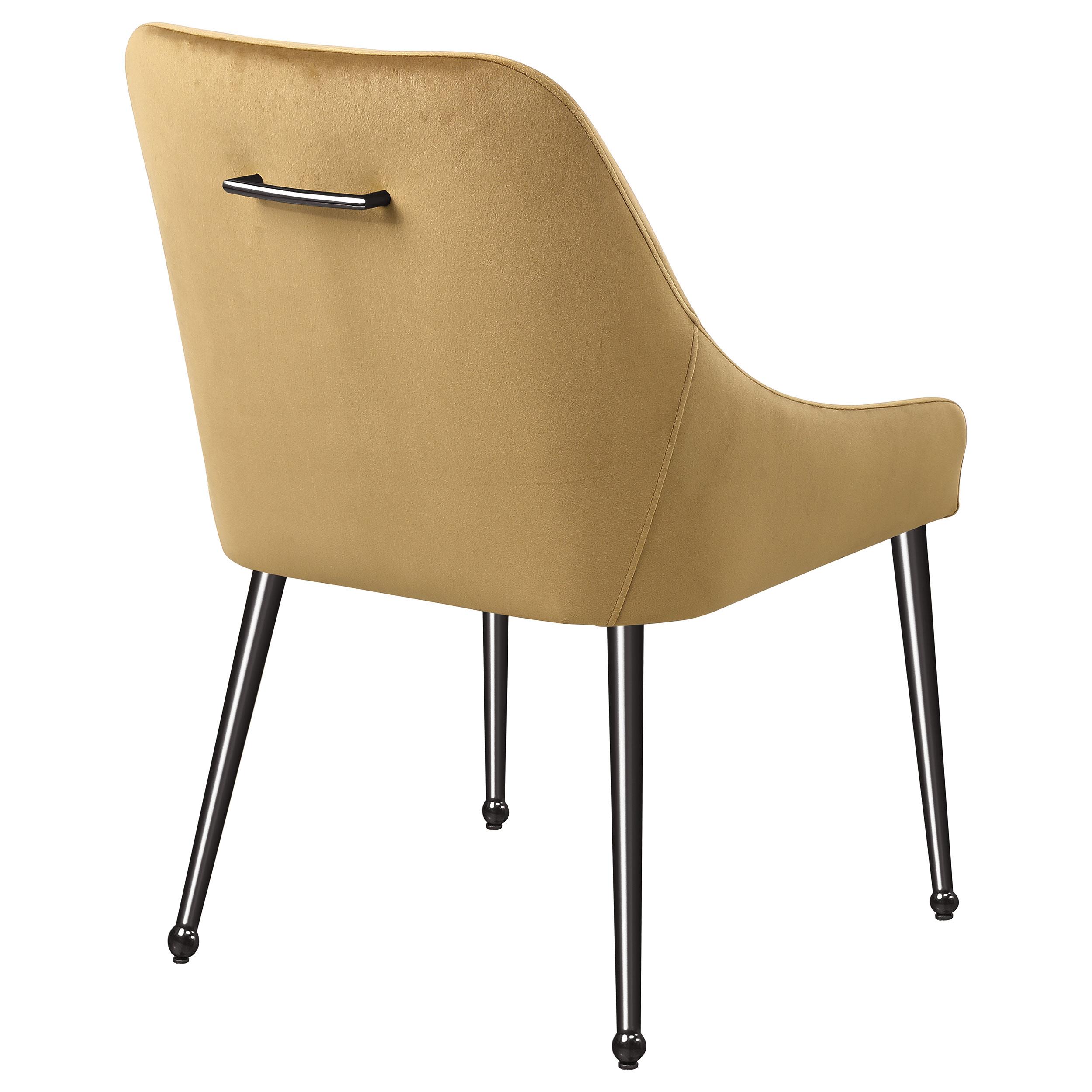 Model: 107782 | Coaster Mayette Upholstered Dining Side Chair Cognac (Set of 2)