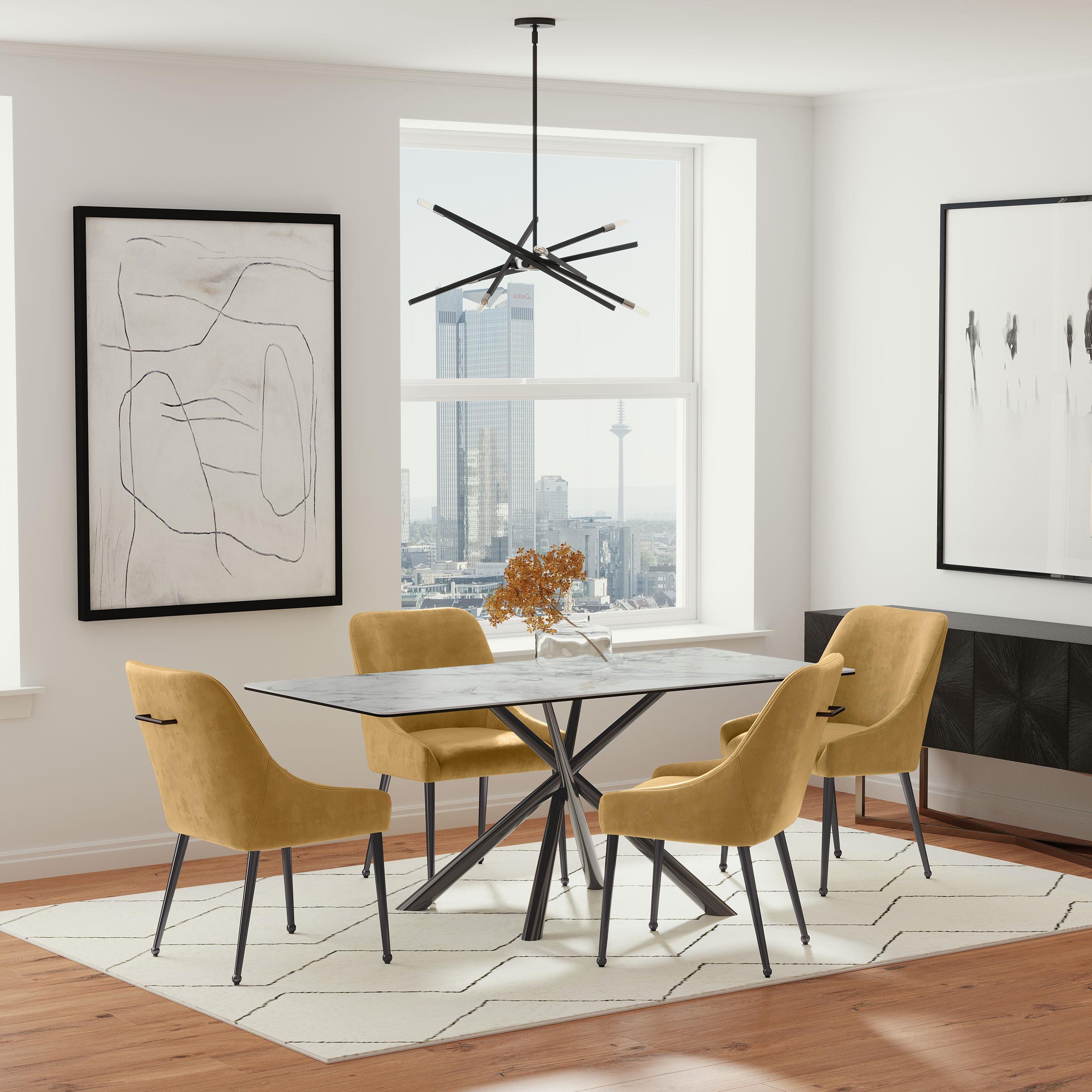 Model: 107782 | Coaster Mayette Upholstered Dining Side Chair Cognac (Set of 2)