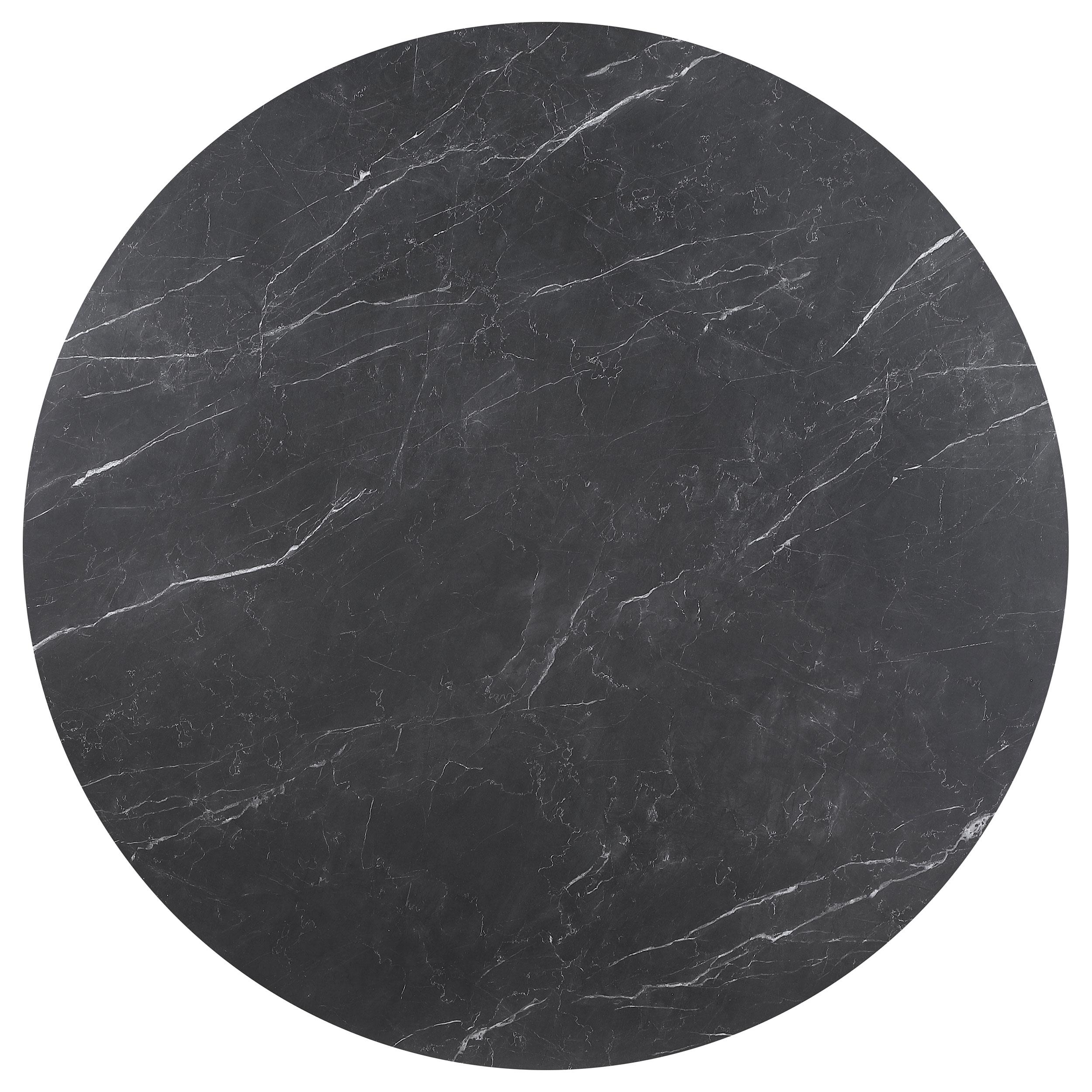 Model: 105780 | Coaster Camden Round 48-inch Faux Marble Top Dining Table Black