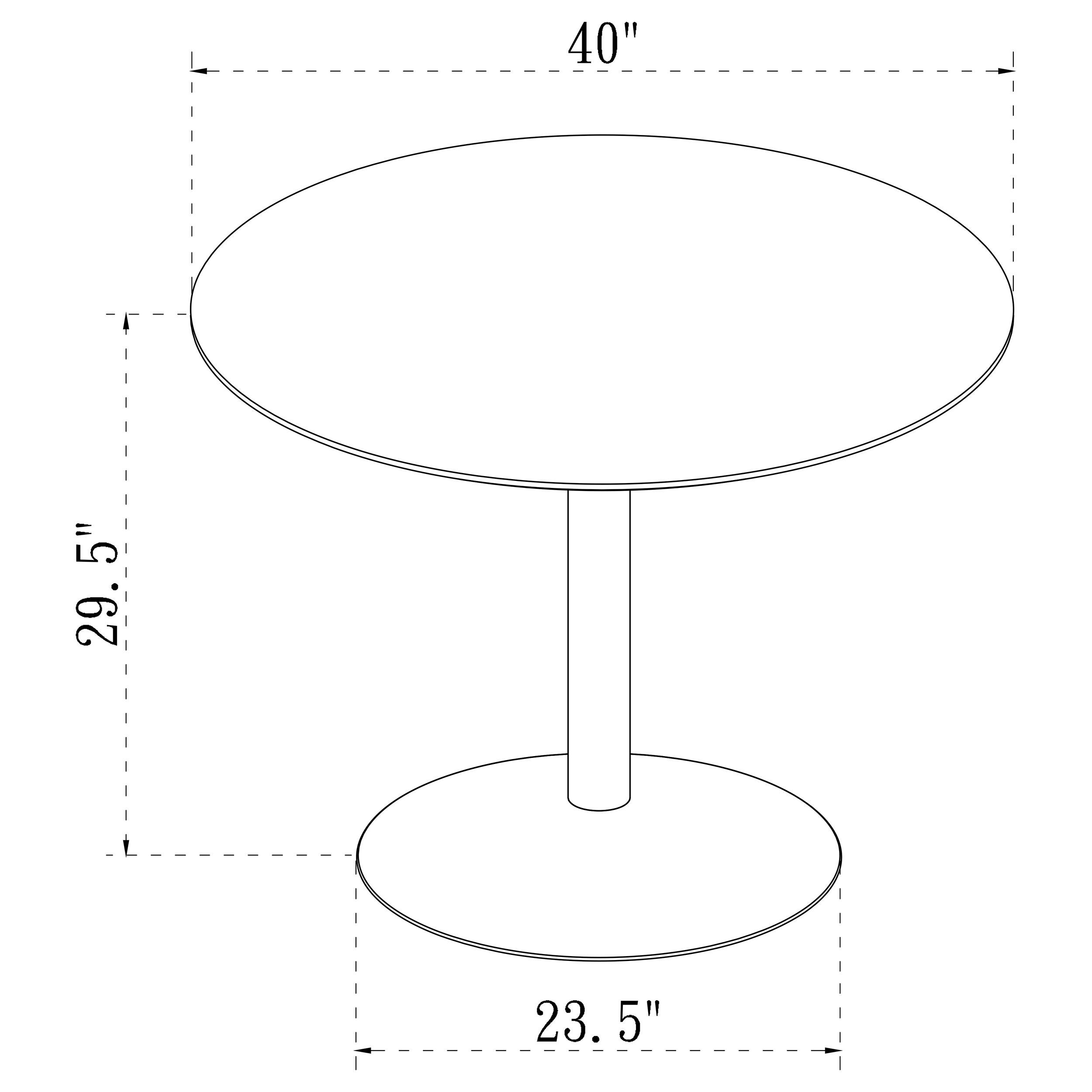 Model: 105261-S5W | Coaster Lowry 5-piece Round Dining Table Set White