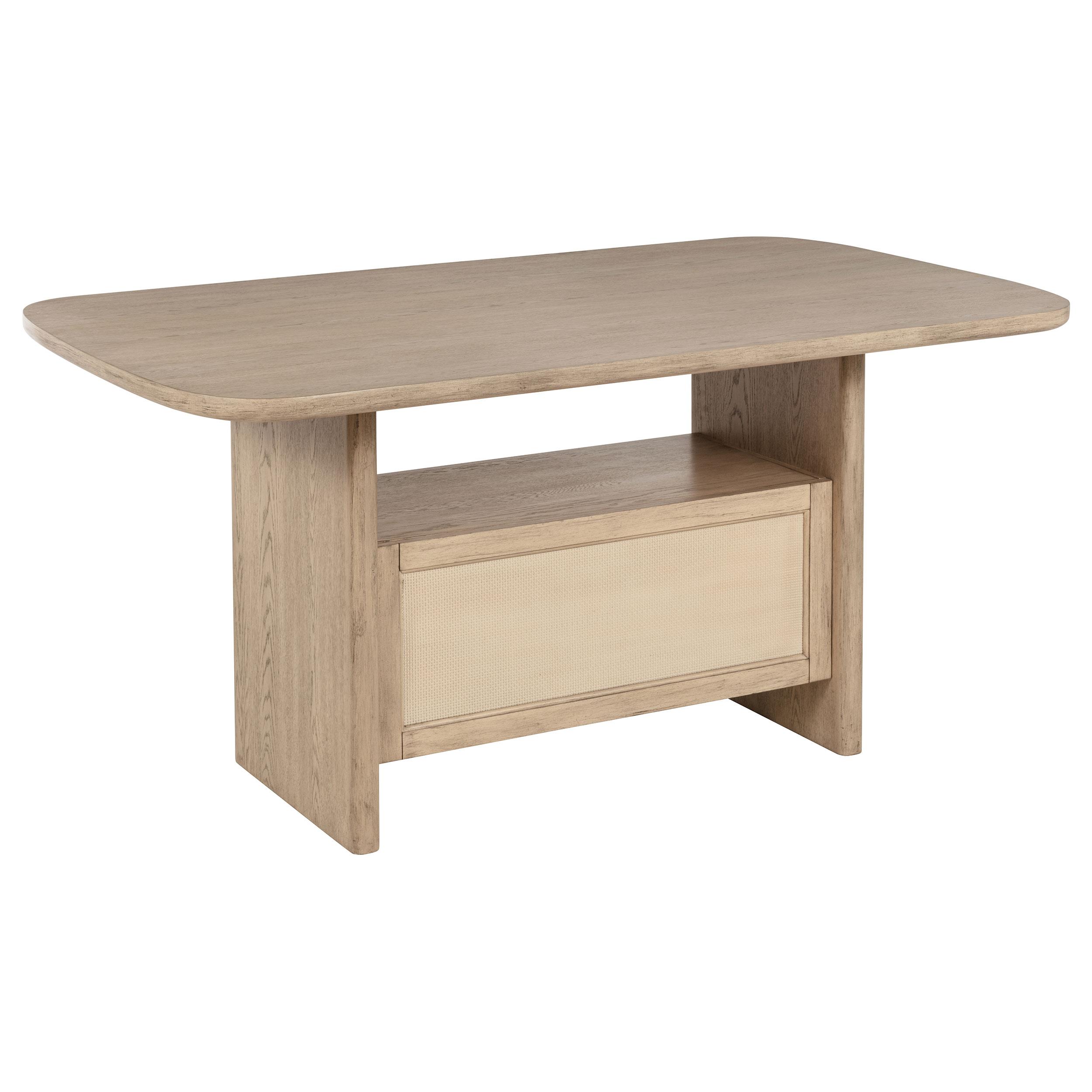 Model: 109388-S8 | Coaster Kailani 8-piece Counter Dining Set with Cabinet Beige Oak
