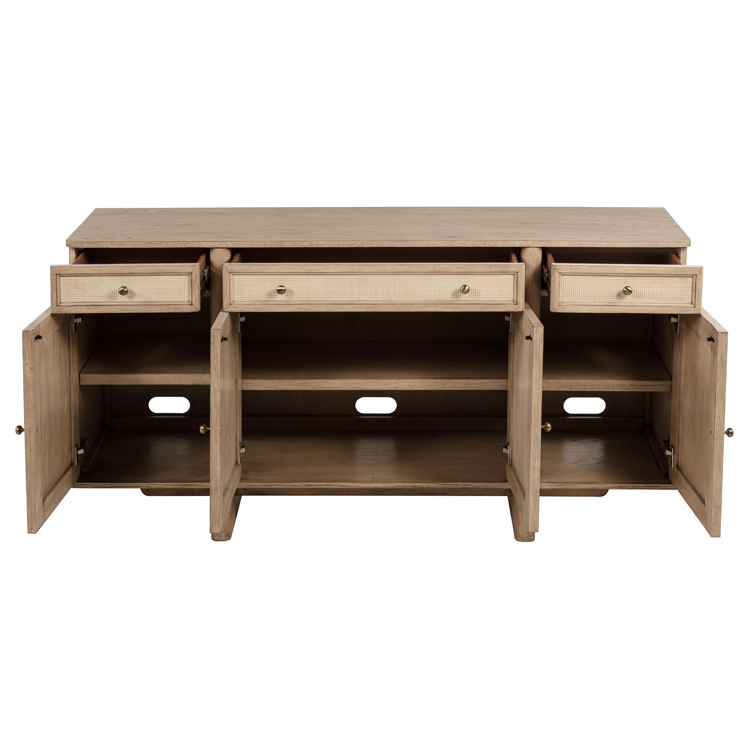 Model: 109381-S10 | Coaster Kailani 10-piece Wood Dining Set with Sideboard Beige Oak