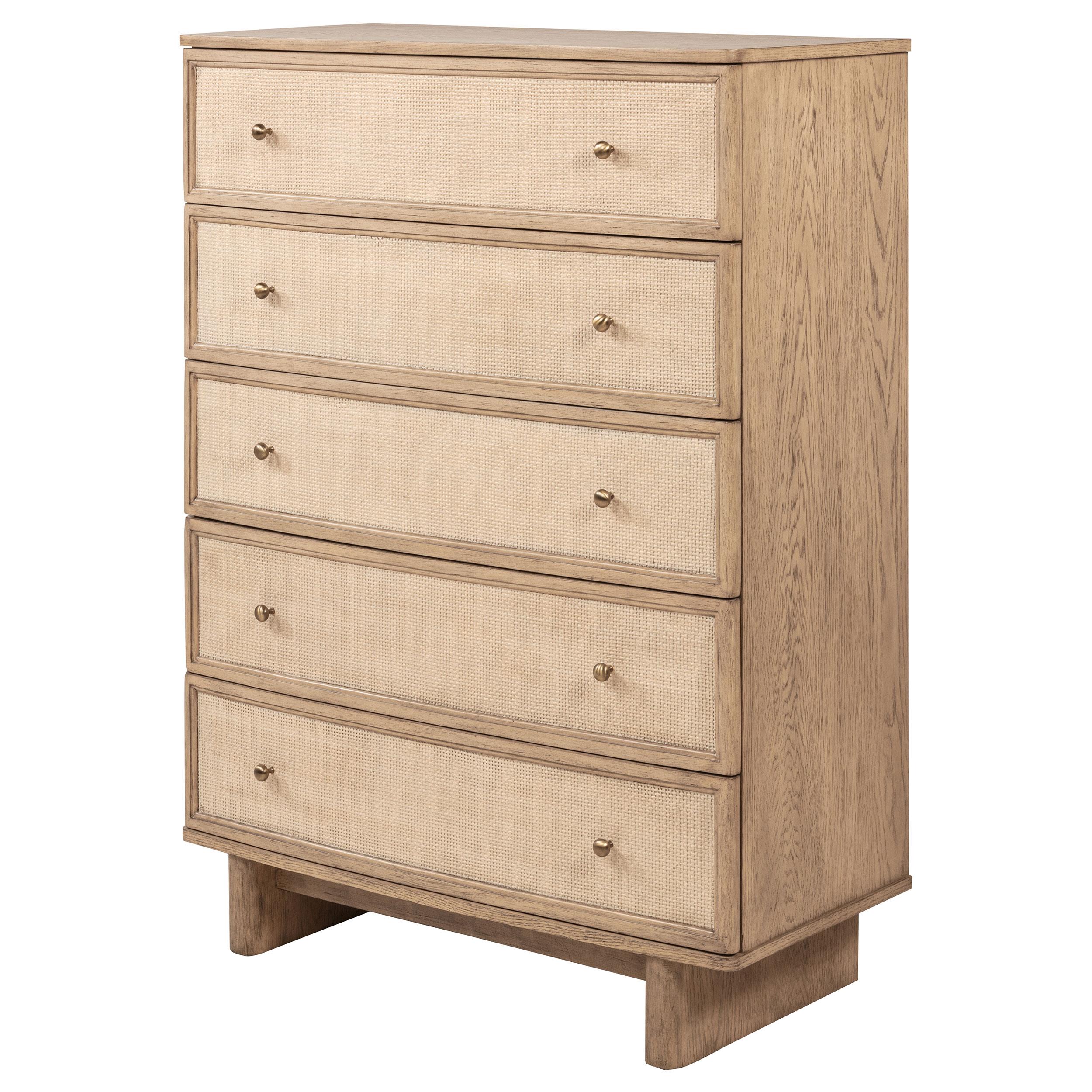 Model: 225045 | Coaster Kailani 5-drawer Bedroom Chest of Drawers Beige Oak