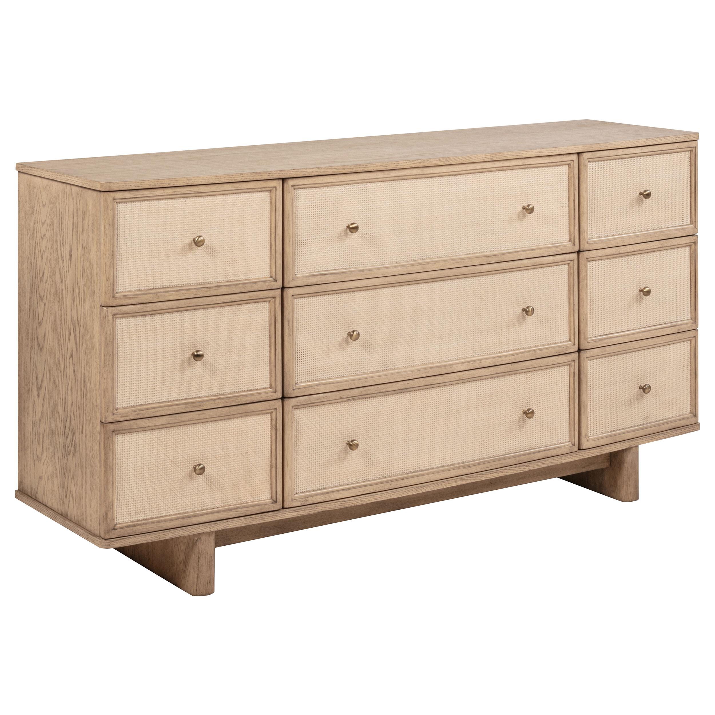 Model: 225043 | Coaster Kailani 9-drawer Dresser Cabinet Beige Oak