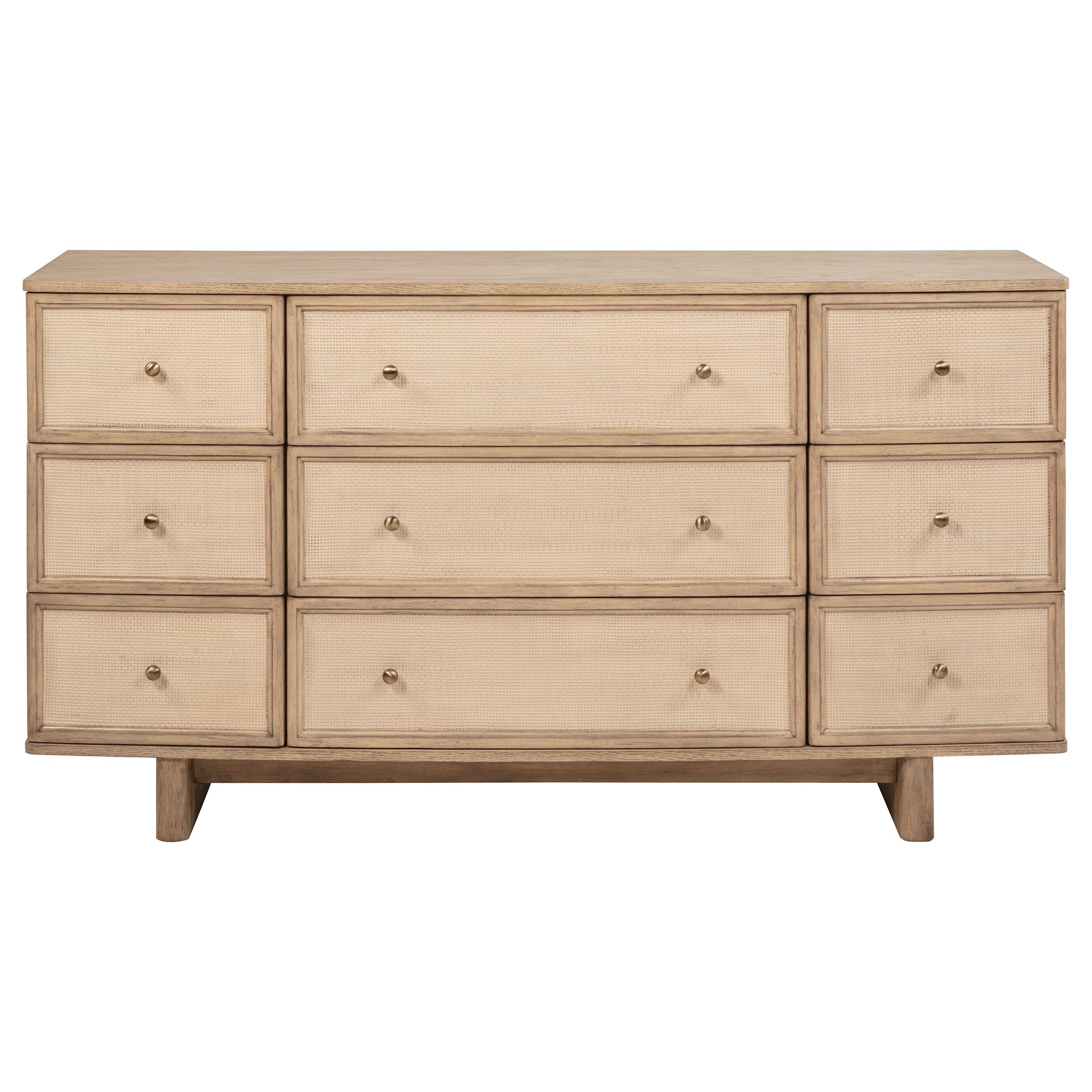 Model: 225043 | Coaster Kailani 9-drawer Dresser Cabinet Beige Oak