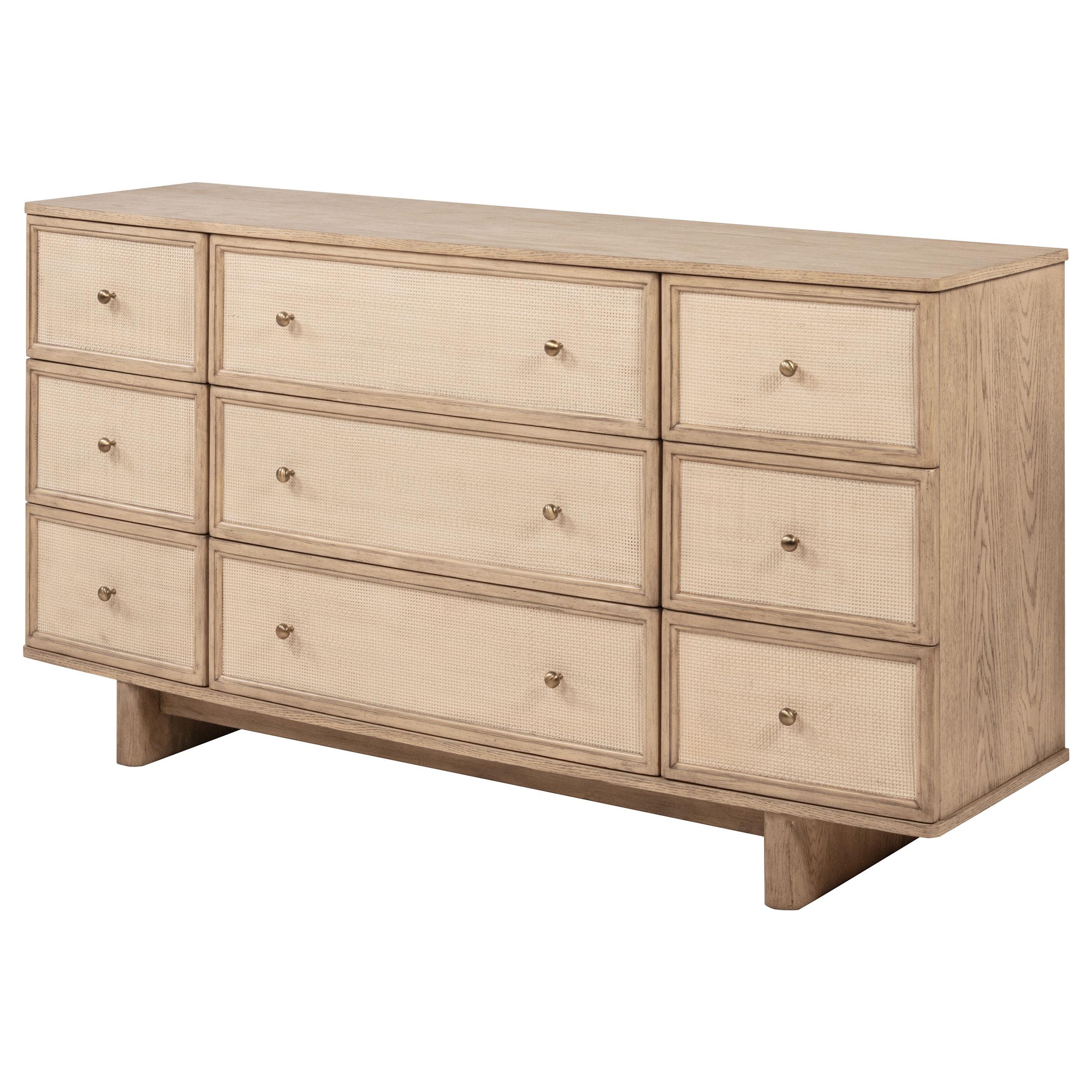 Model: 225043 | Coaster Kailani 9-drawer Dresser Cabinet Beige Oak
